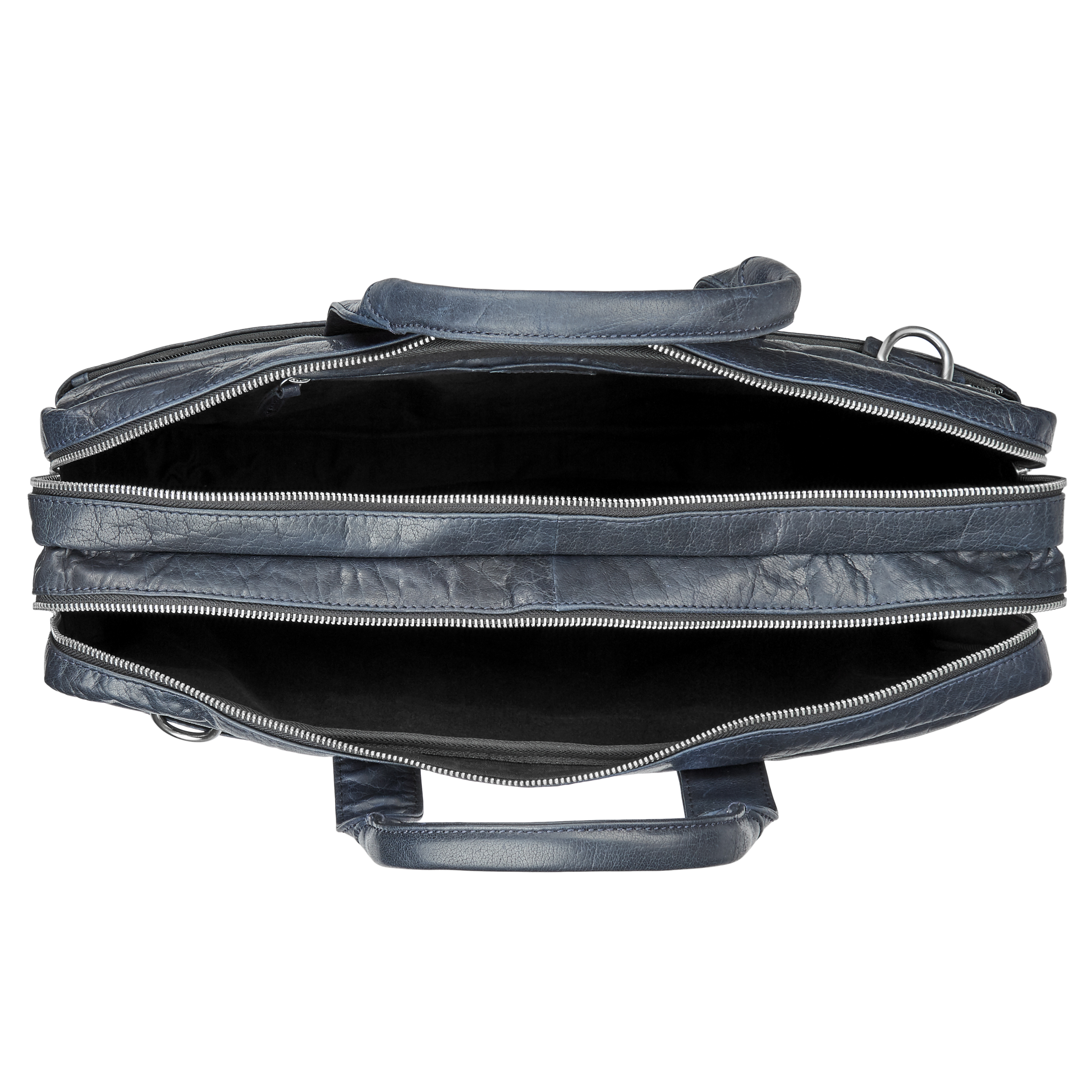 Sac Montreal XL en cuir bleu marine pour ordinateur portable  - 13