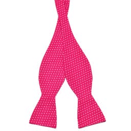 Pink Dot Cotton Self-Tie Bow Tie