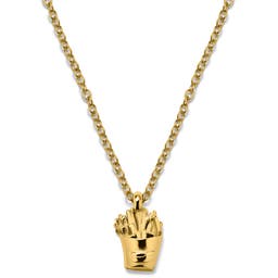 Jaygee | Gold-tone Fries Necklace 