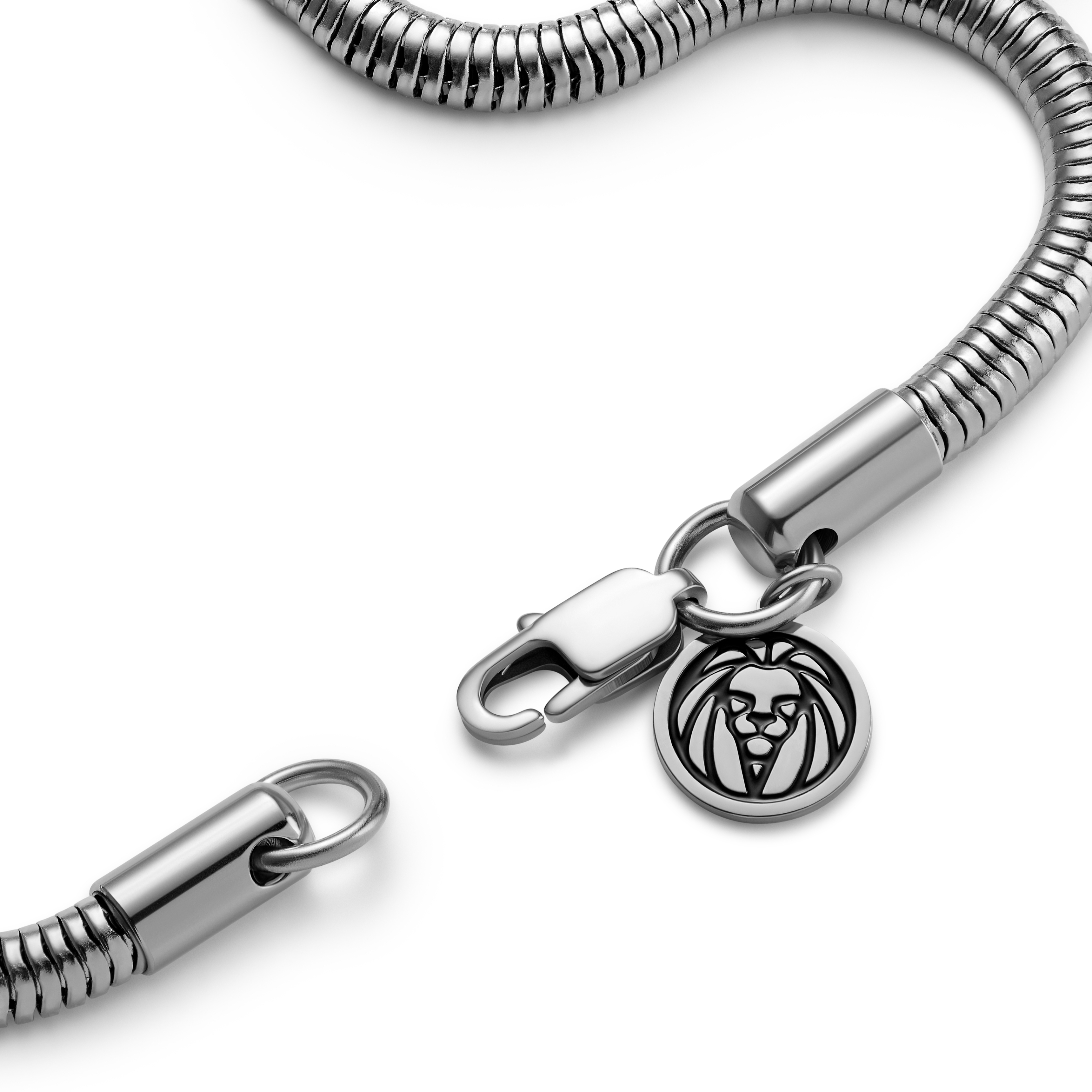 Essentials | Bracelet à chaîne serpent argenté 4 mm - 5