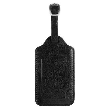 Etiqueta para equipaje | Cuero de búfalo de grano completo negro California Etiqueta para equipaje | Cuero de búfalo de grano completo negro California