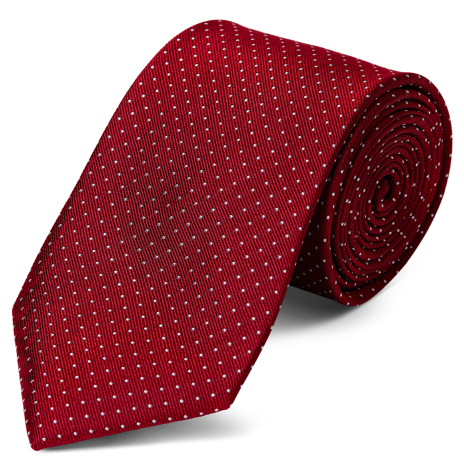 Red Polka Dot Silk 8cm Tie Red Polka Dot Silk 8cm Tie