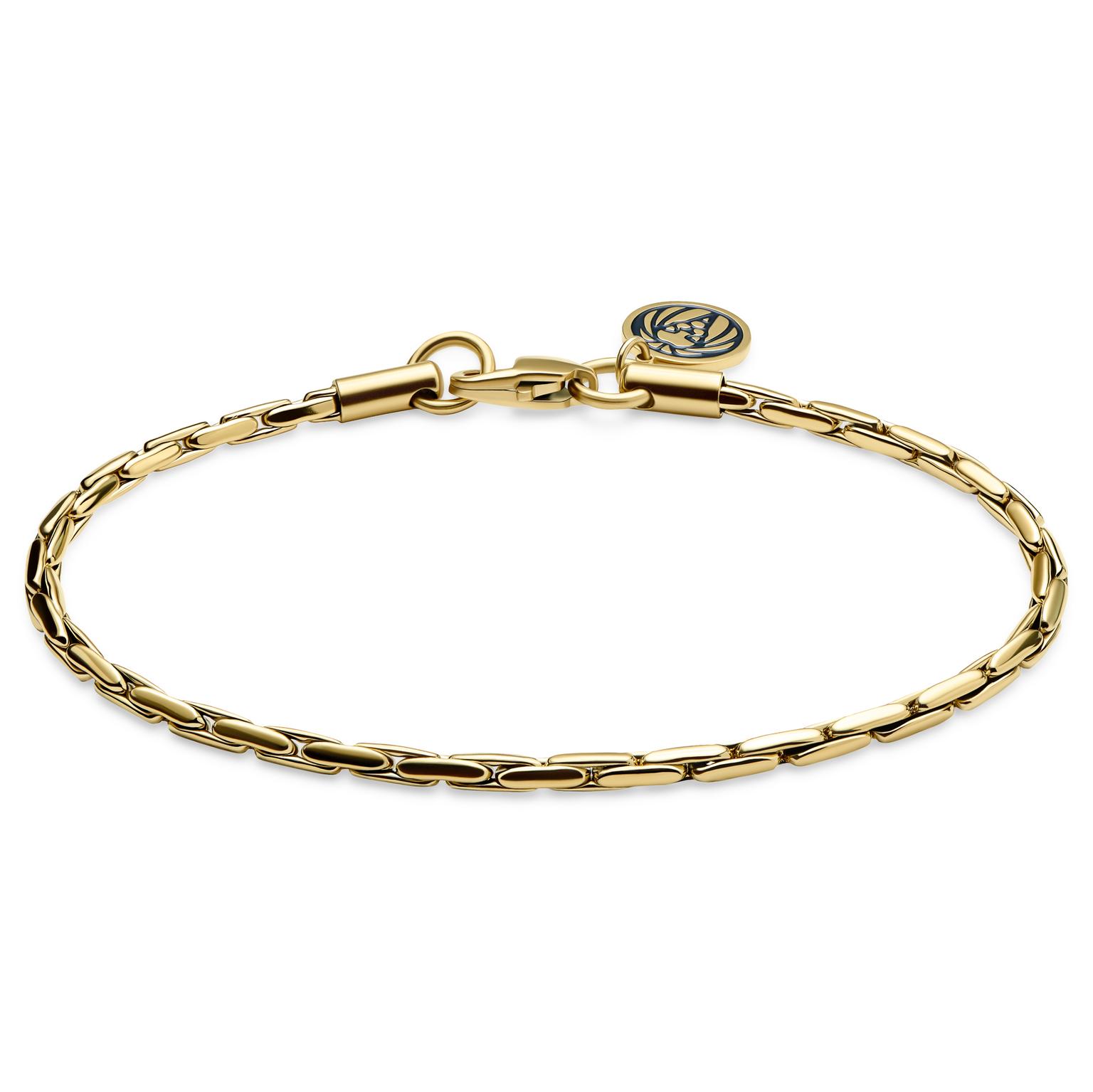 Essentials | Arany tónusú téglalap kockalánc karkötő 3 mm Essentials | Arany tónusú téglalap kockalánc karkötő 3 mm