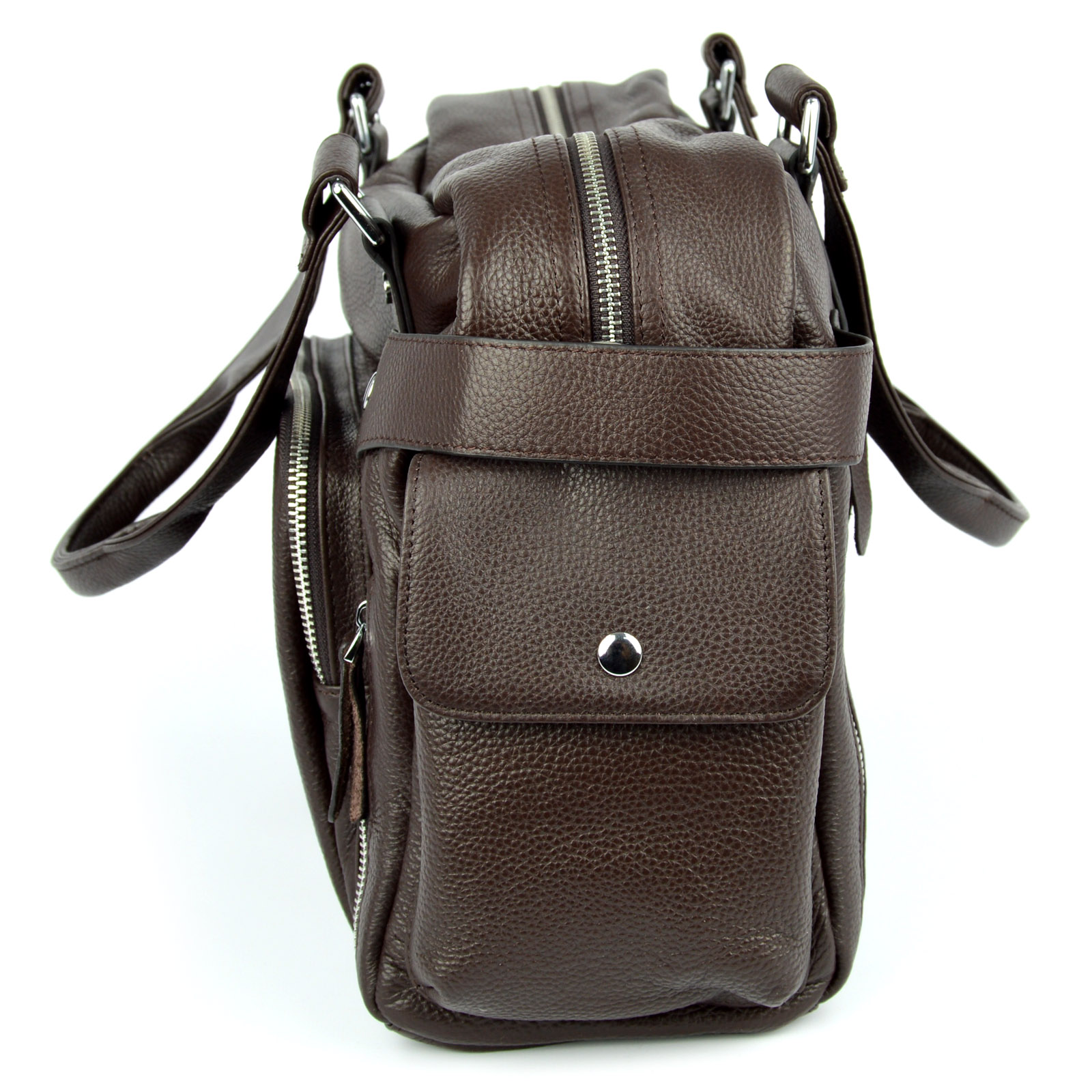 Bolsa de cuero marrón exclusivo VT - 7