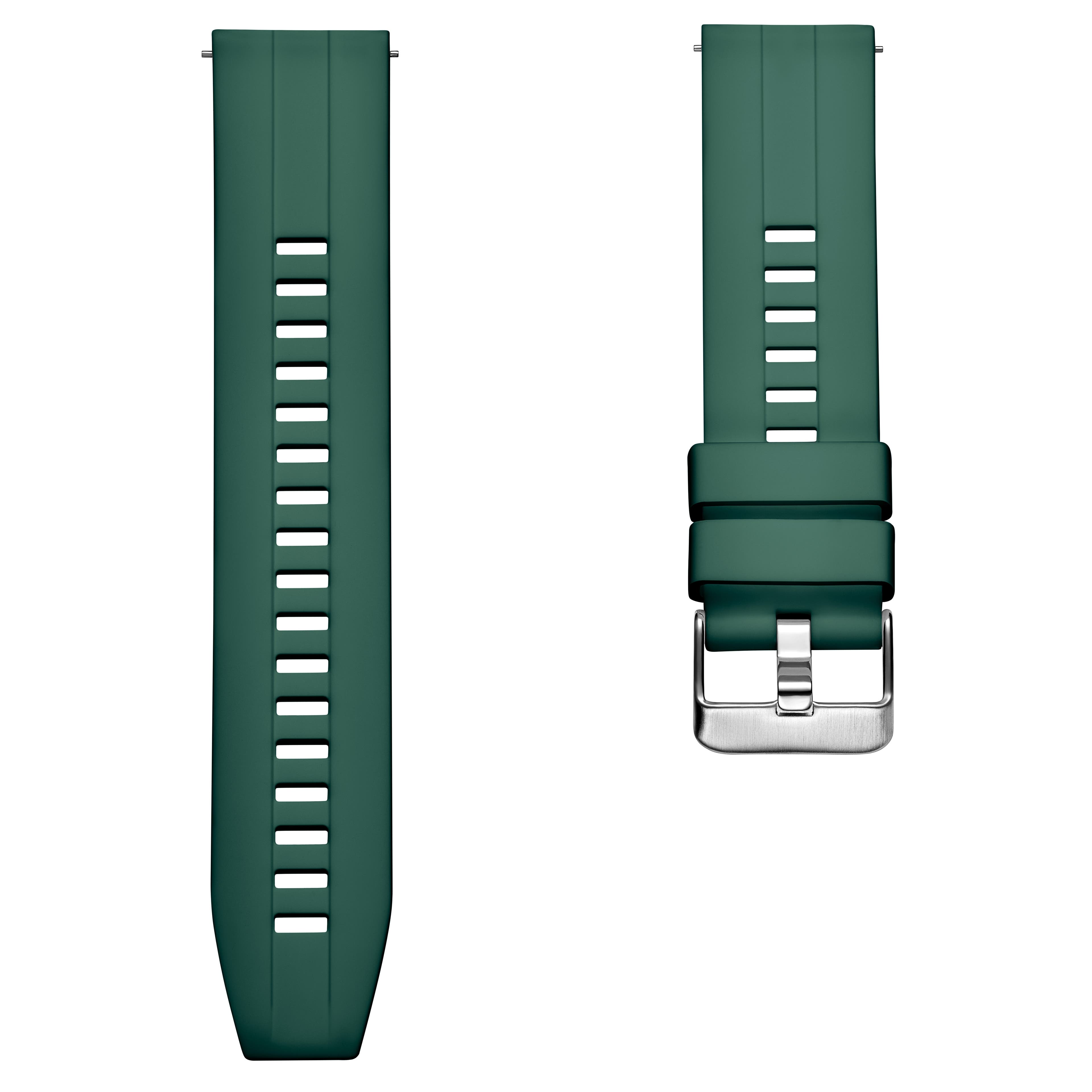Correas para reloj deportivas de silicona verdes de 20 mm
