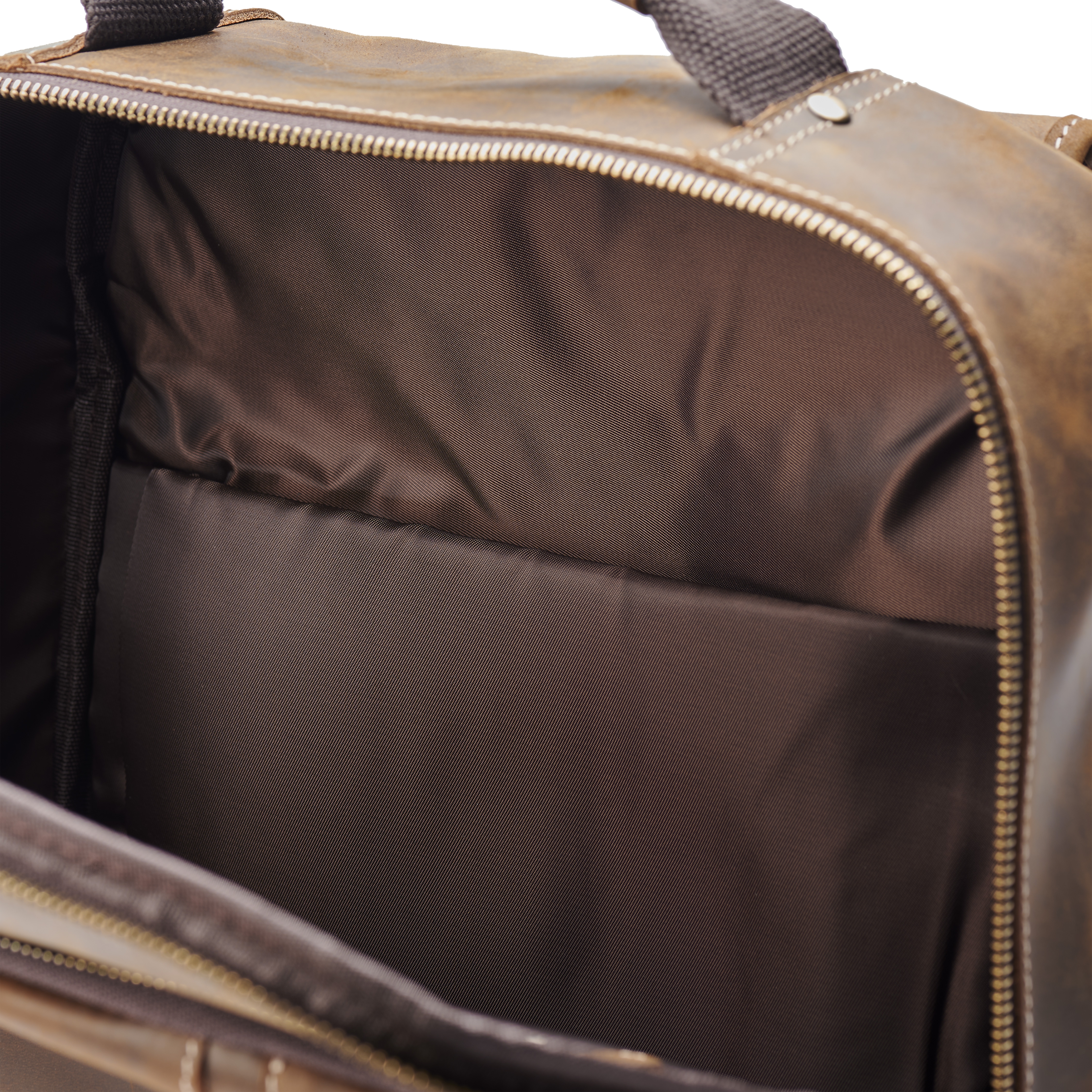 Καφέ Vintage Δερμάτινο Laptop Backpack με Θύρα Φόρτισης - 13