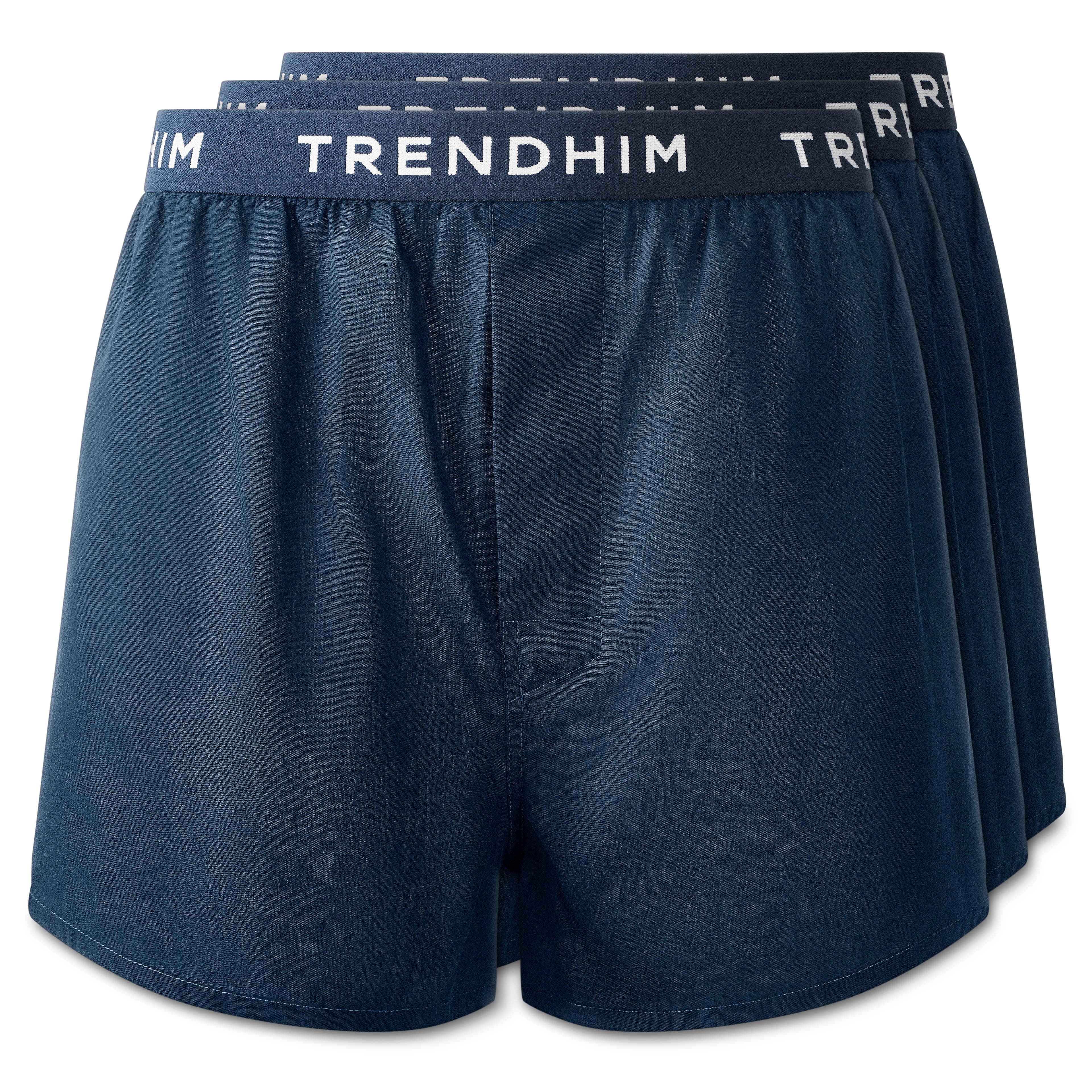 AirFeel | Boxers Largos Azul-marinho em Algodão - Lote de 3 AirFeel | Boxers Largos Azul-marinho em Algodão - Lote de 3