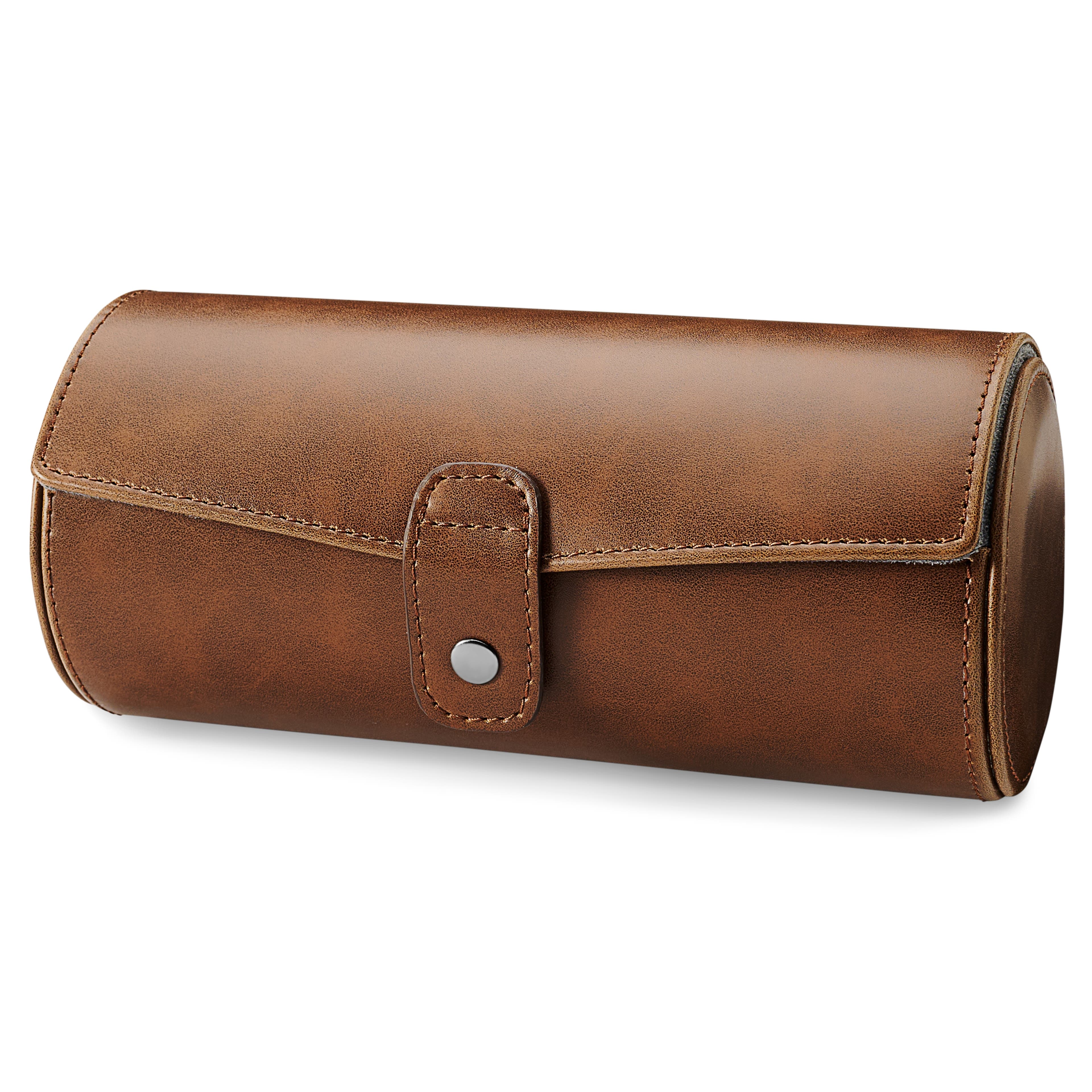 Brown Watch & Jewellery Roll Brown Watch & Jewellery Roll