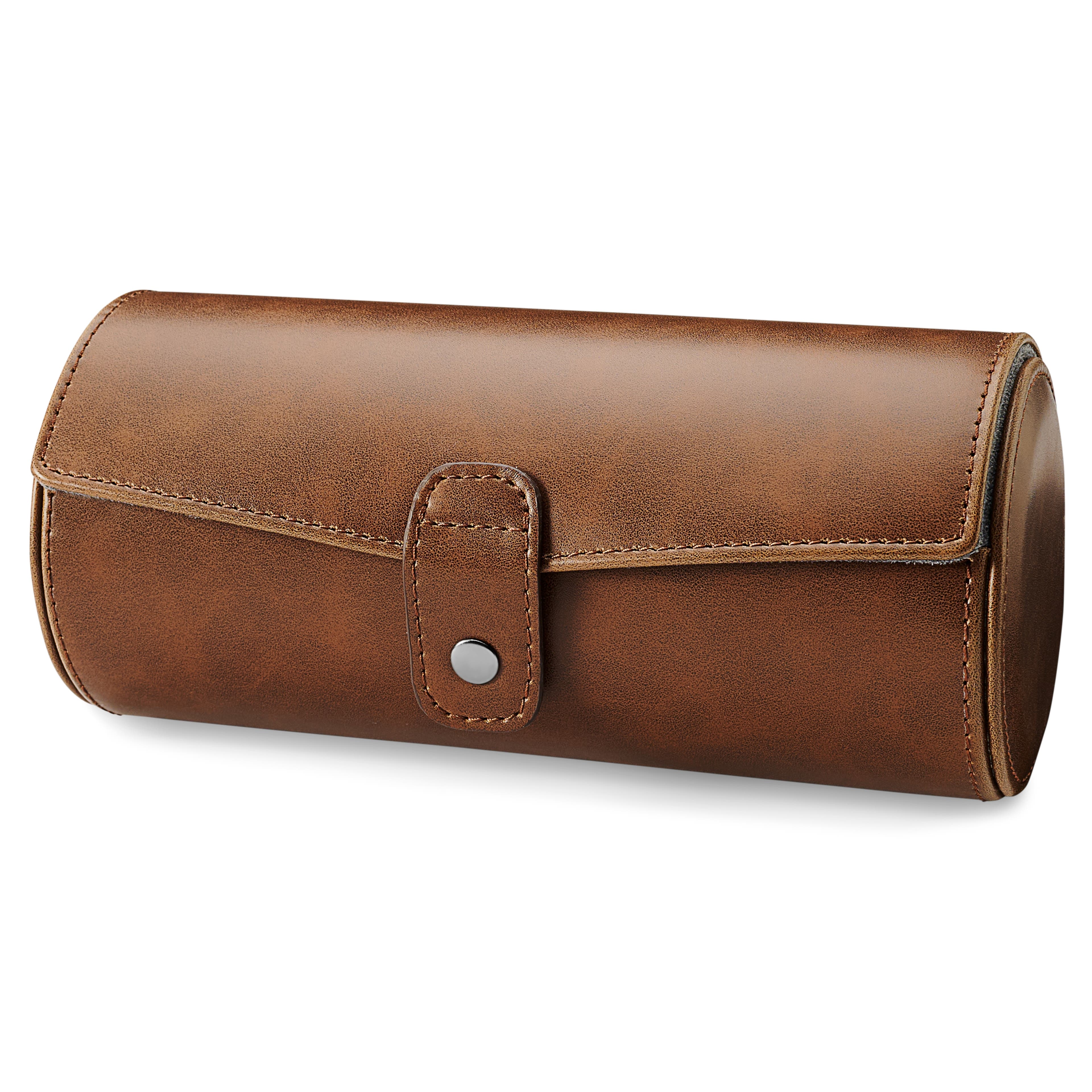 Brown Watch & Jewellery Roll