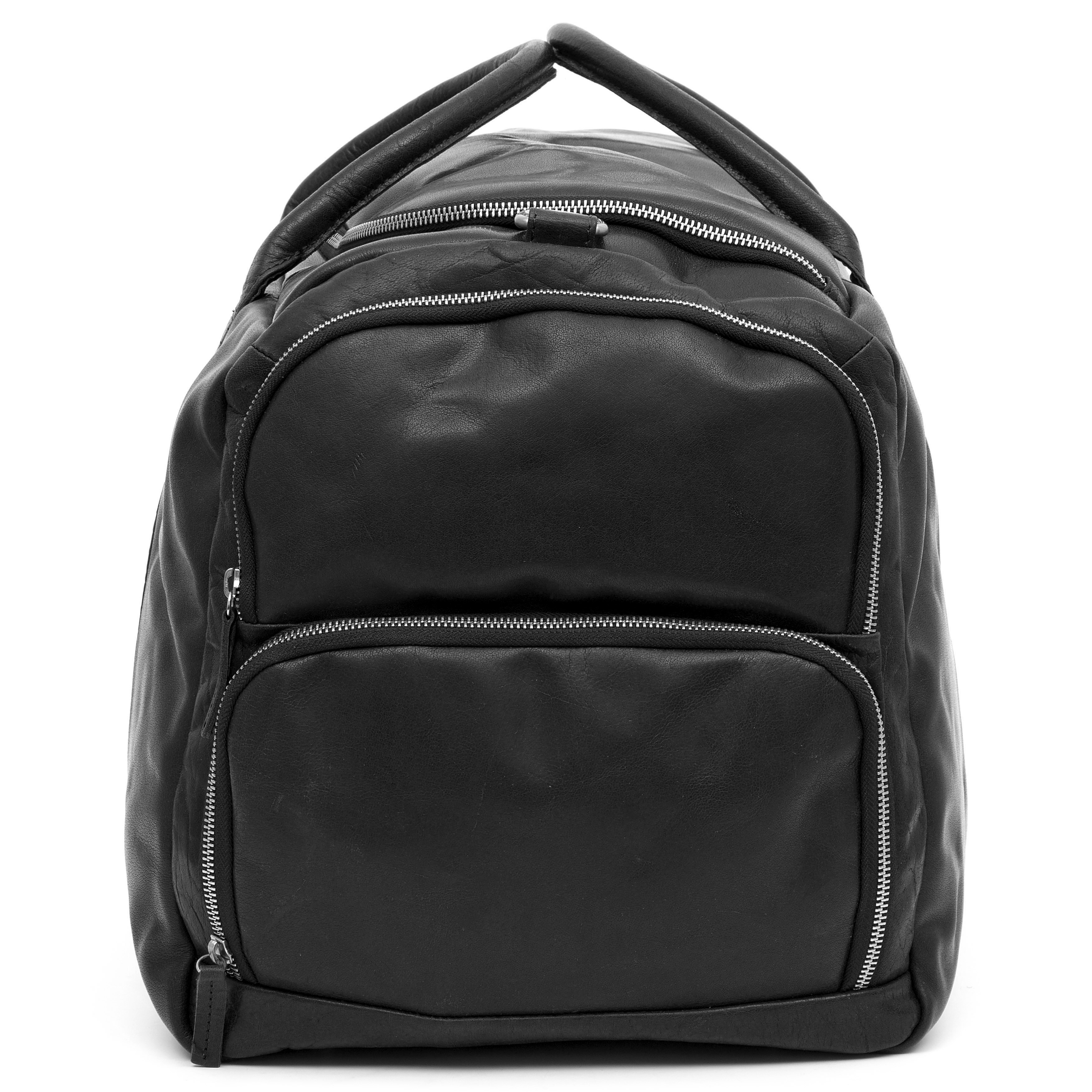 Bolsa de viaje grande Montreal de cuero negro - 7