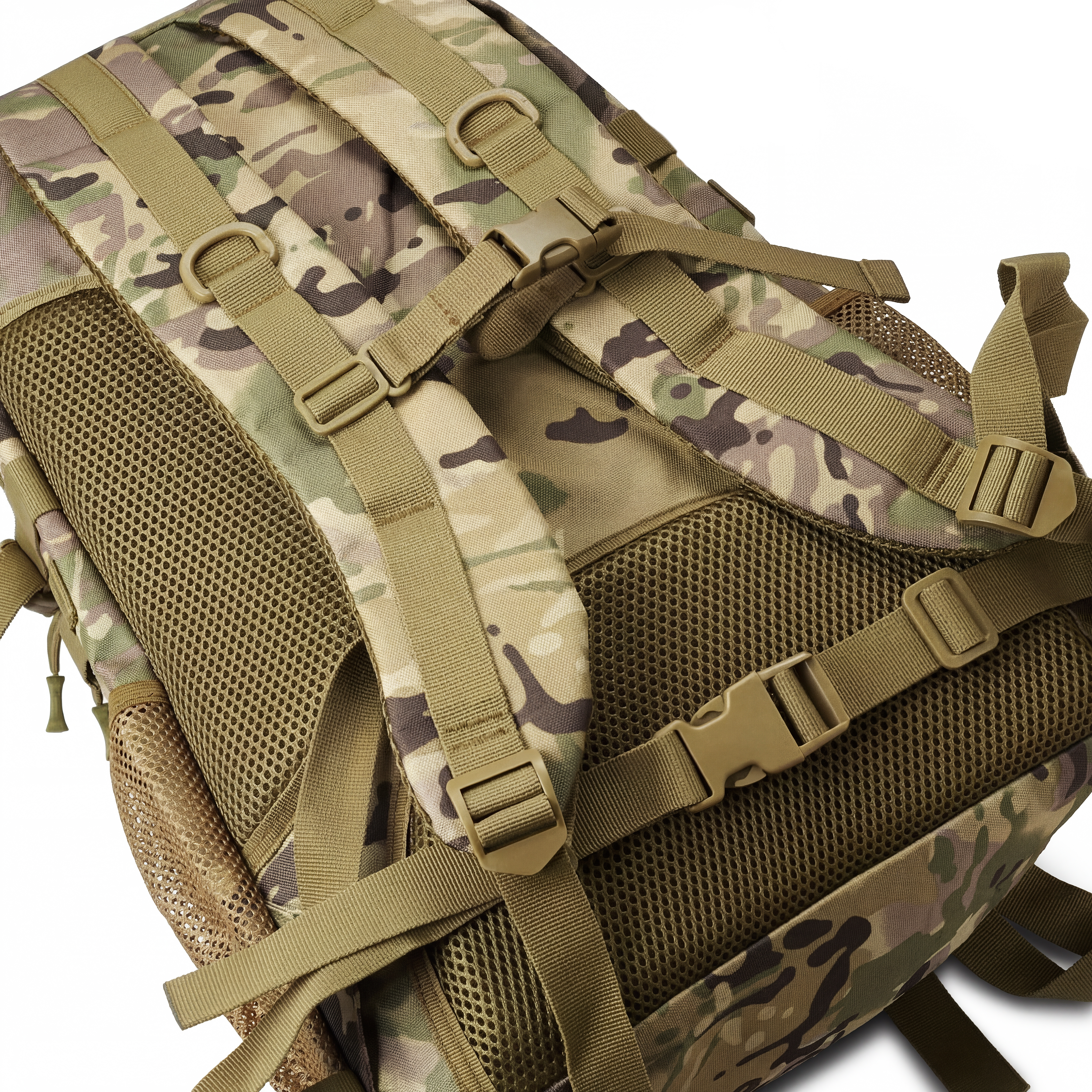 Expedition | Camouflagefarbener taktischer Rucksack mit 35 L Volumen und mehreren Fächern sowie Patch-Fläche - 4