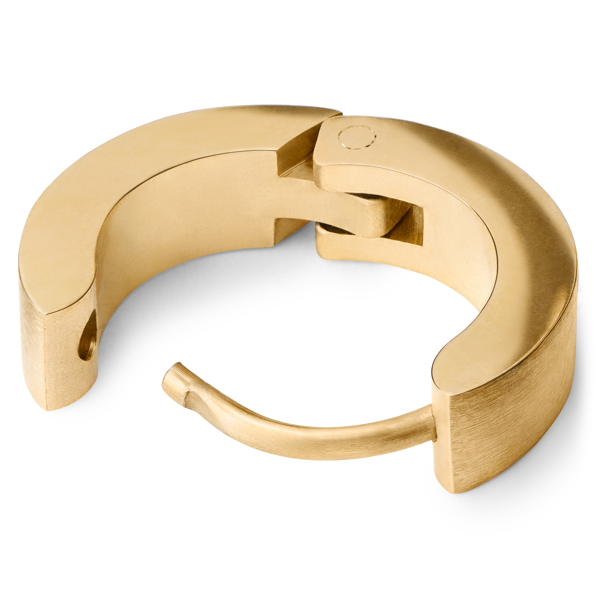 Gold-Tone Single Cubic Zirconia Earring - 2