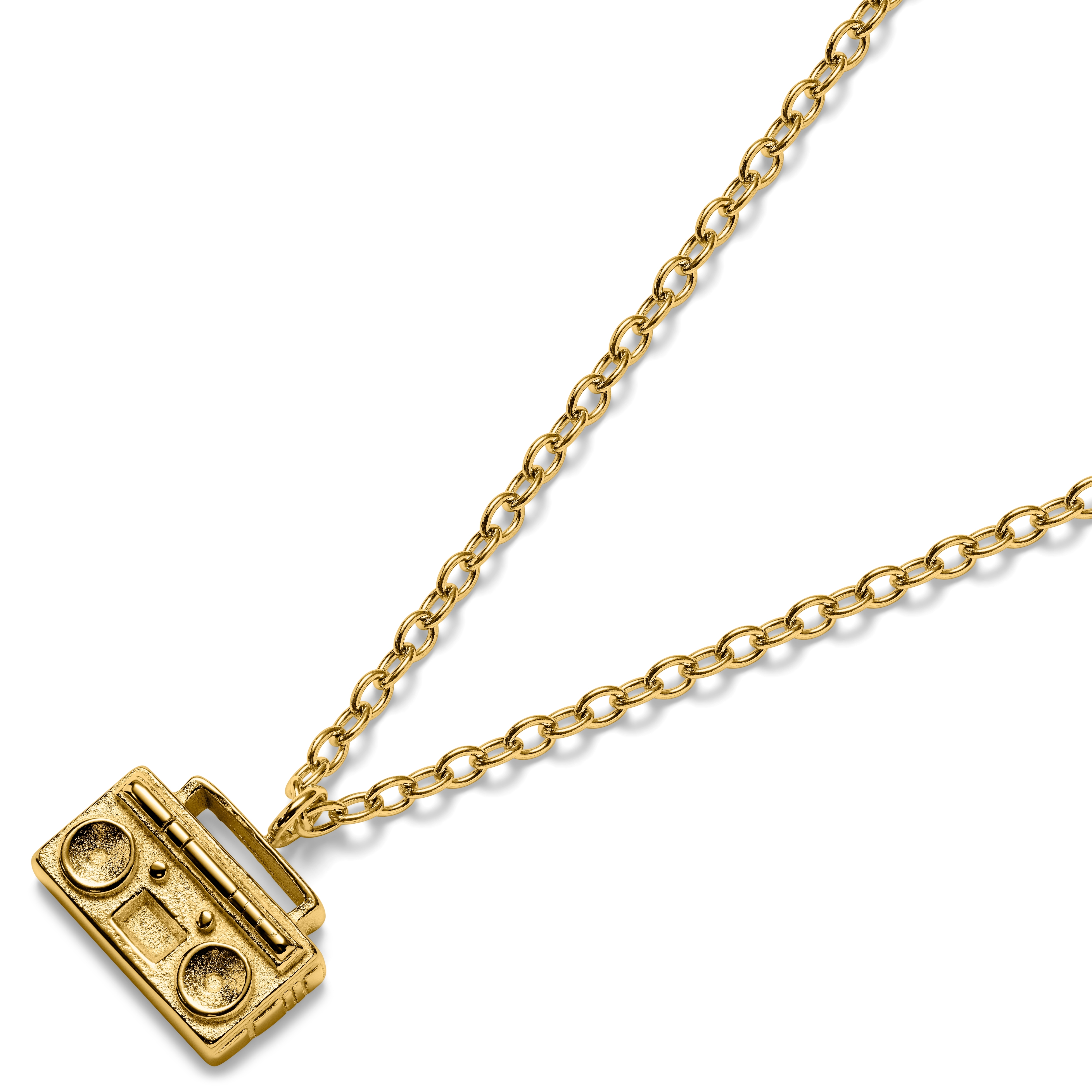 „Jaygee“ | auksinės spalvos radijo formos kaklo papuošalas - 2