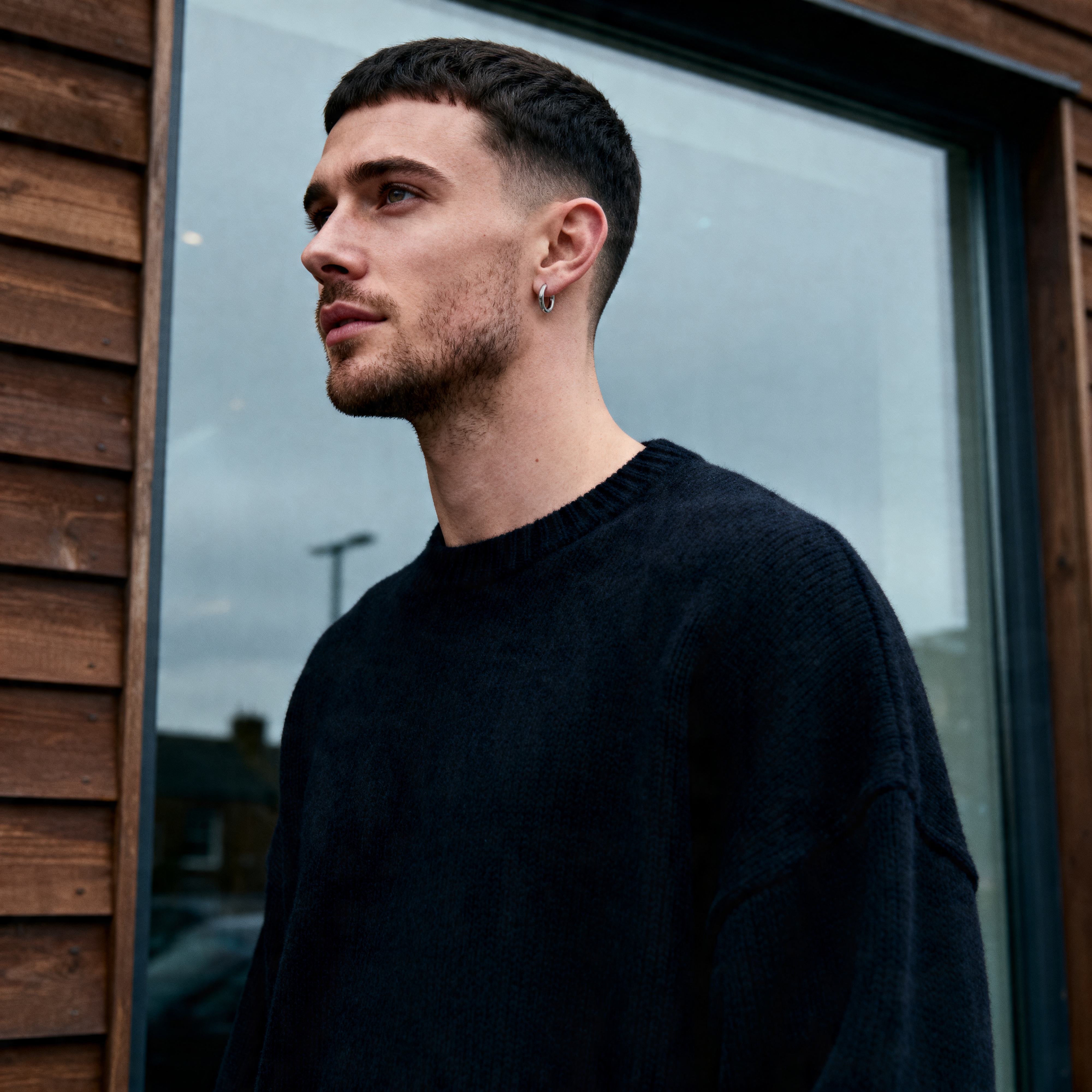 Pendiente de aro de acero - 5