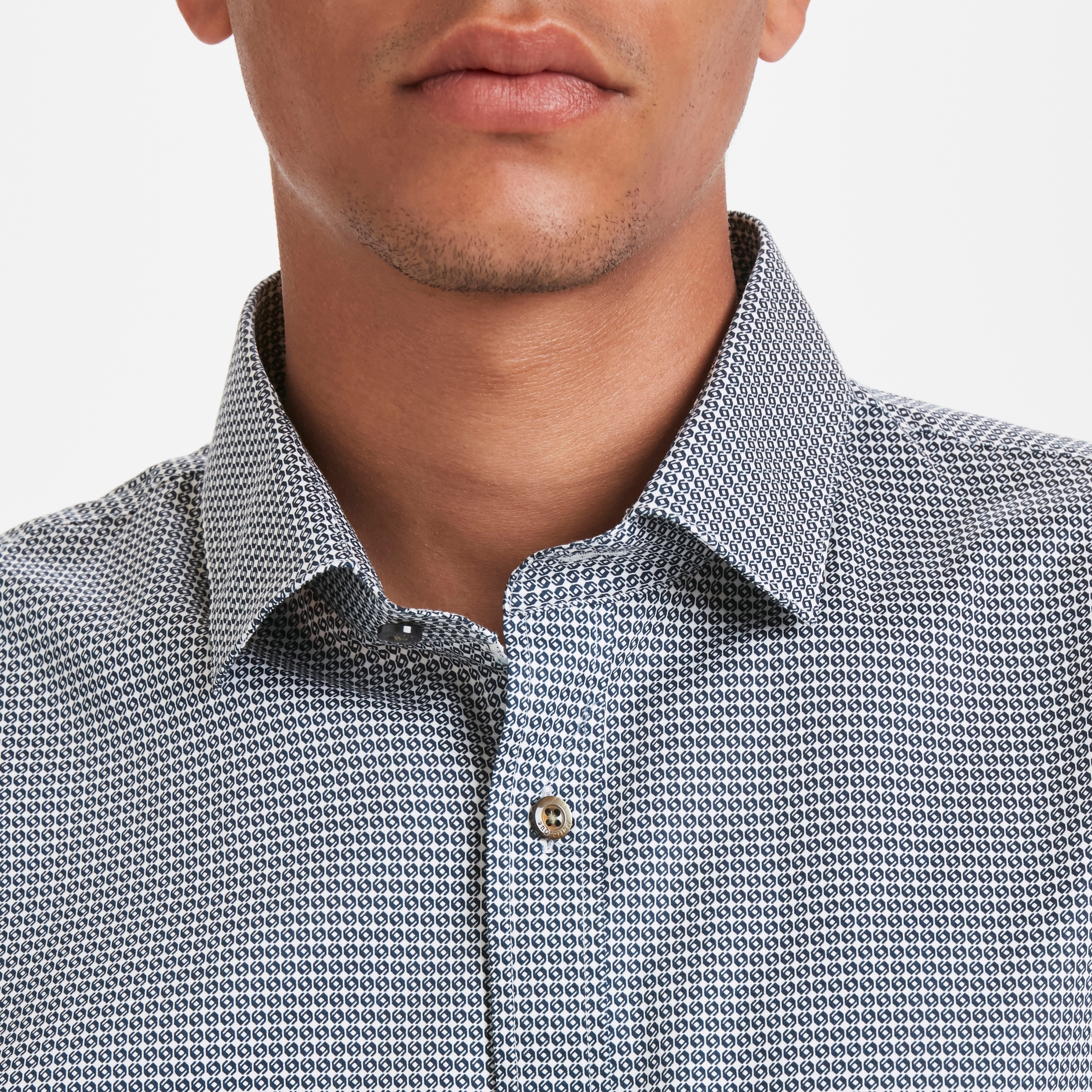 Sininen timanttikuvioinen Trostol -kauluspaita - 5