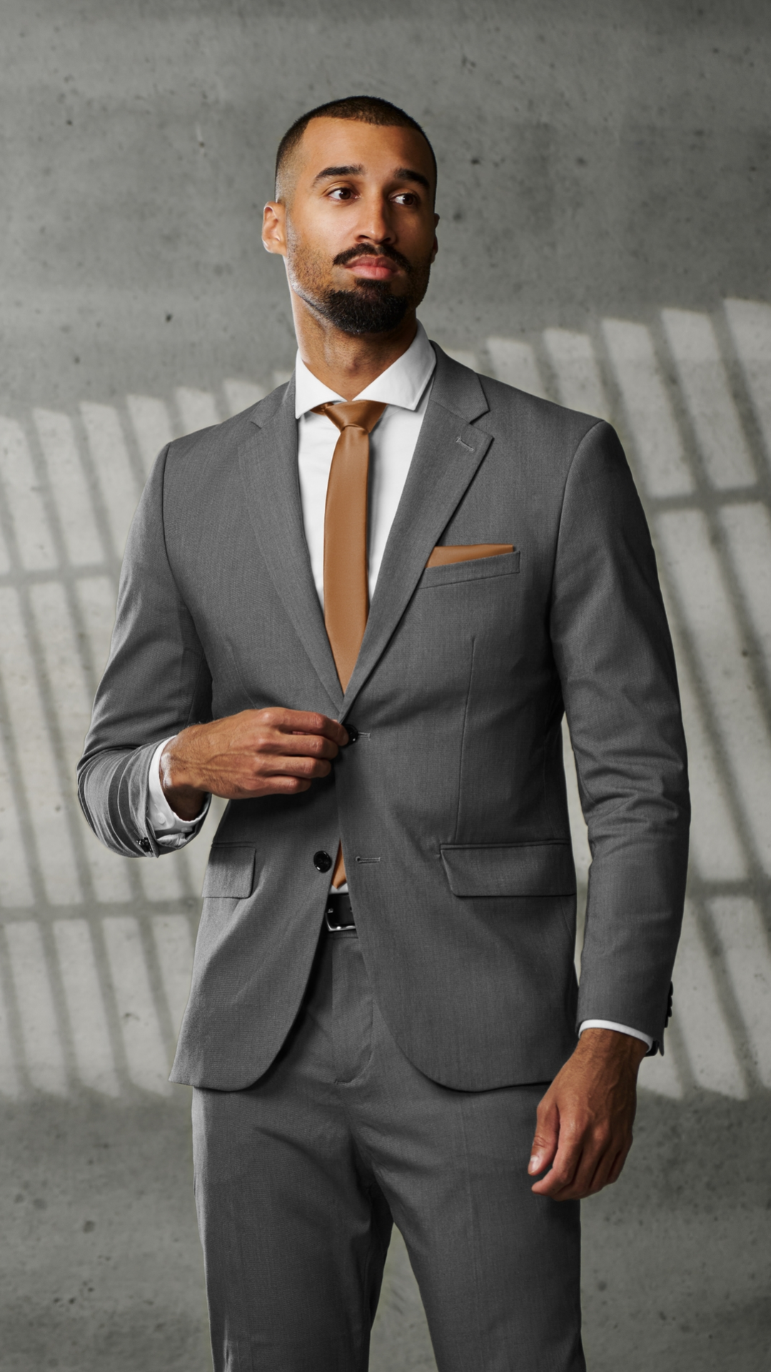 Cravate Homme MONTEREY BAY 100% Soie – Marron, Courte Et Large, Sans étiquette