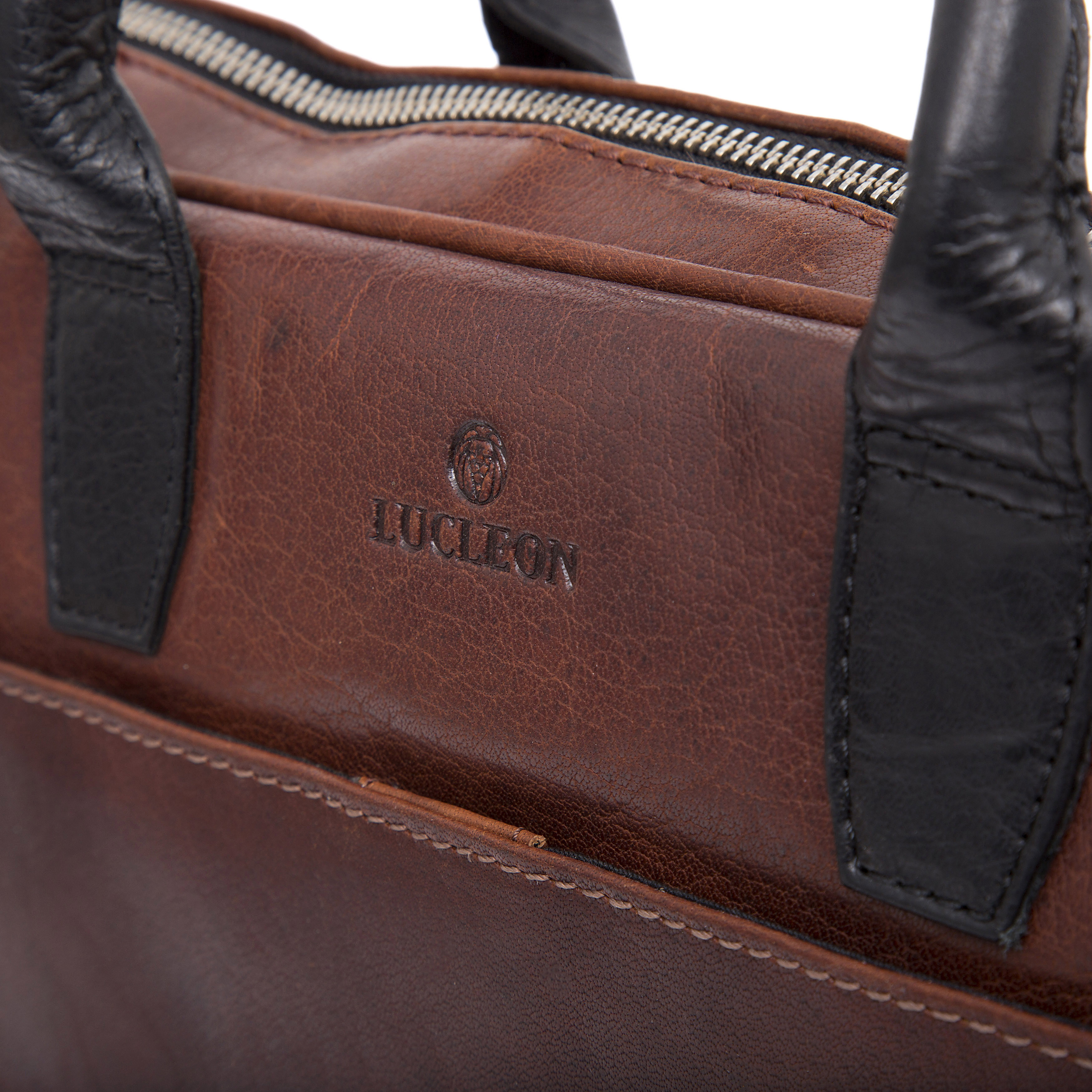 Δερμάτινη Τσάντα Montreal Slim 13" Executive Tan & Black - 12