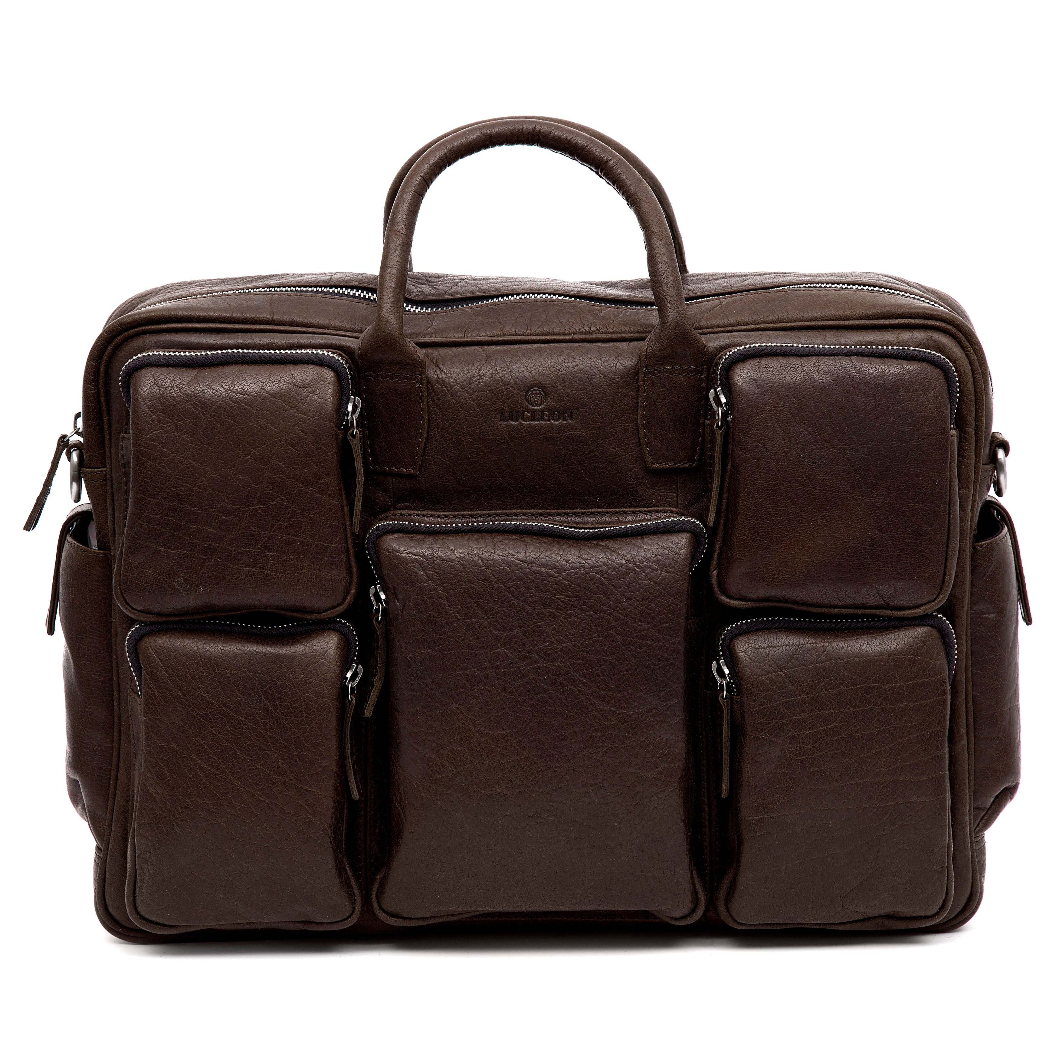 Montreal Safari Brown Leather Travel Bag - 2