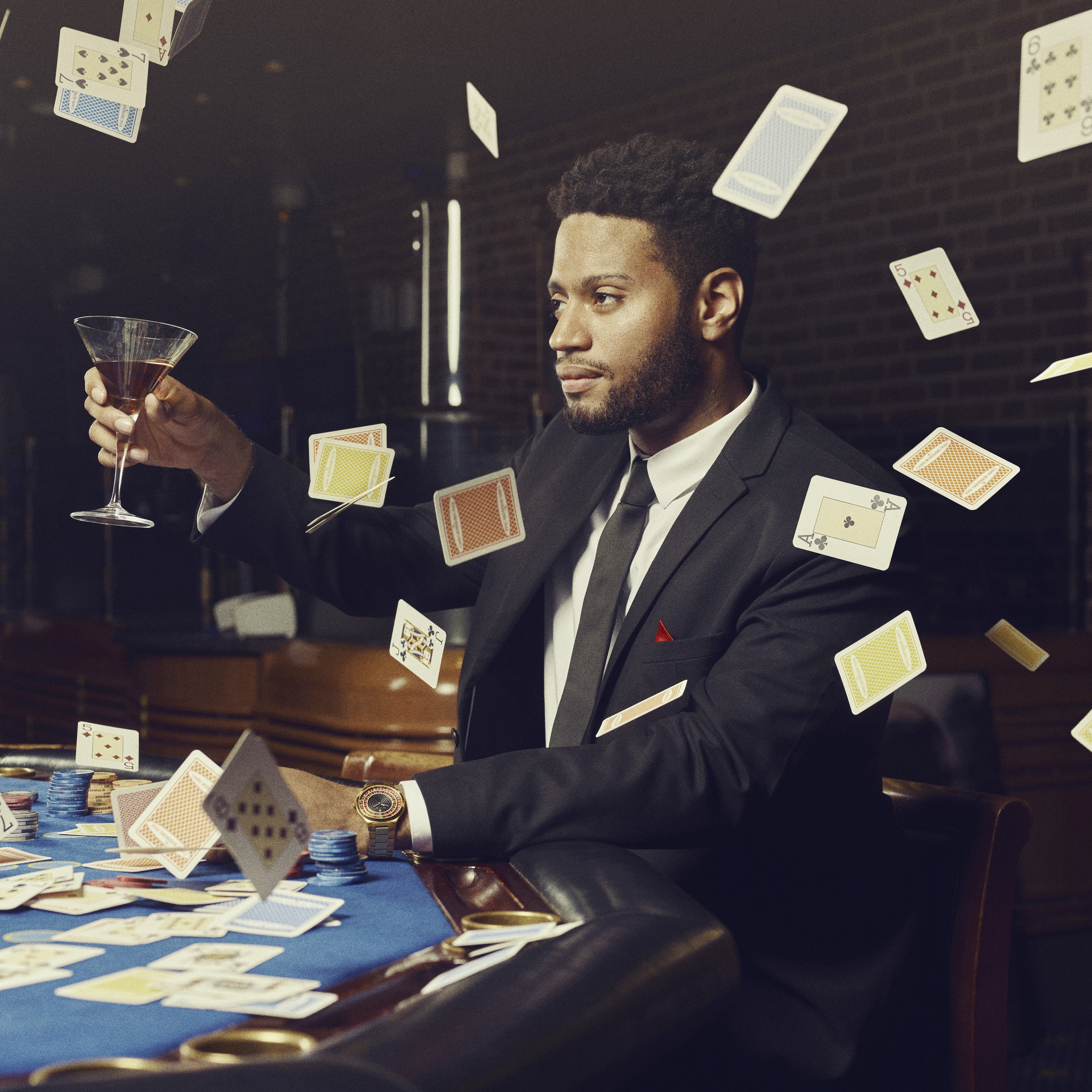 Ace | Guldfarvet Rustfrit Stål Roulette Ur - 6