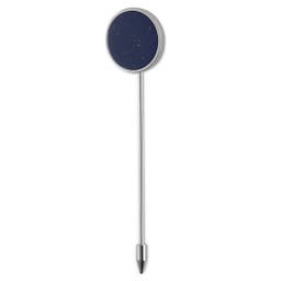 Geo Remix | Round Royal Blue With Gold-Tone Dots Lapel Pin