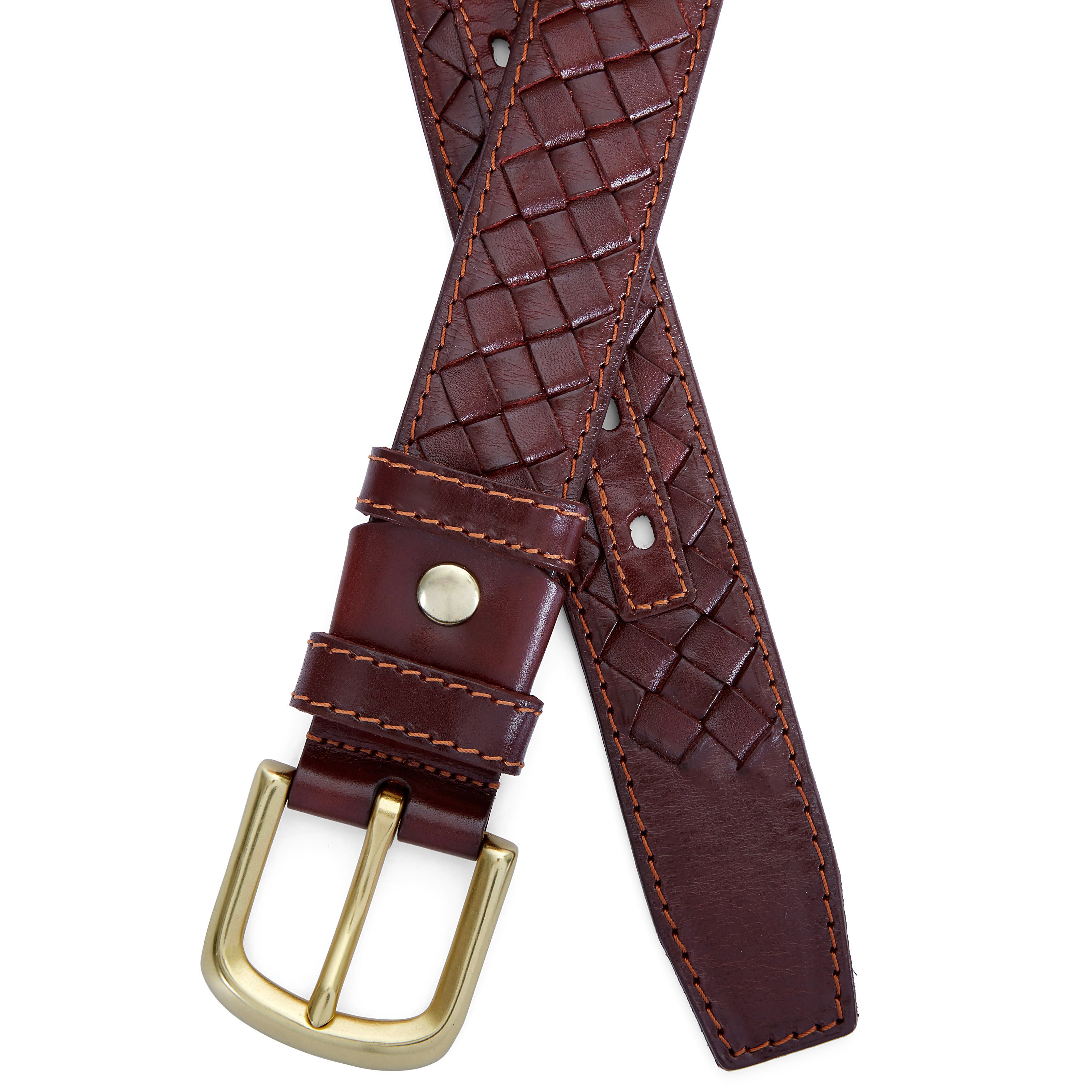 Pīta, bordo ādas josta - 3