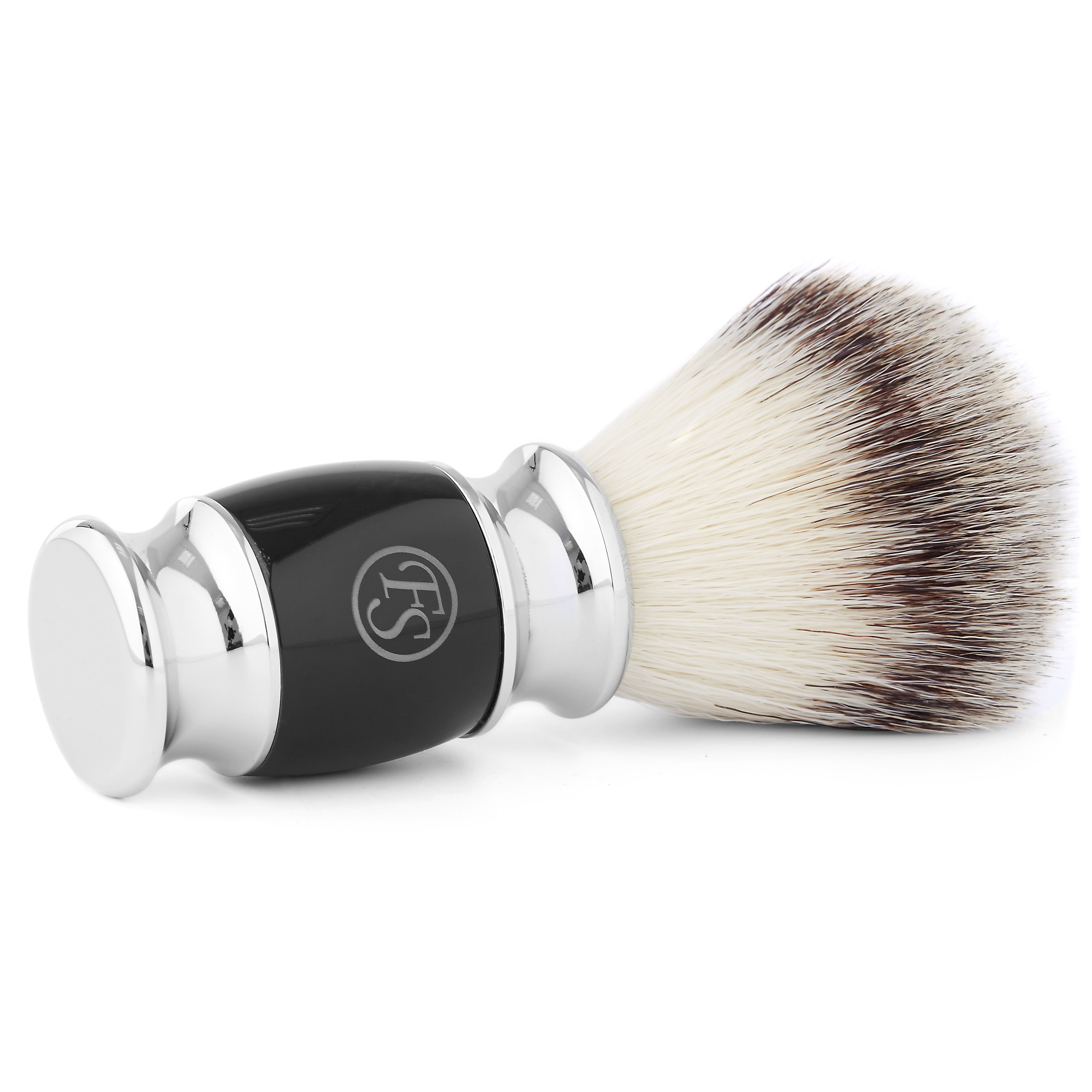 Black Modern Synthetic Shaving Brush - 2