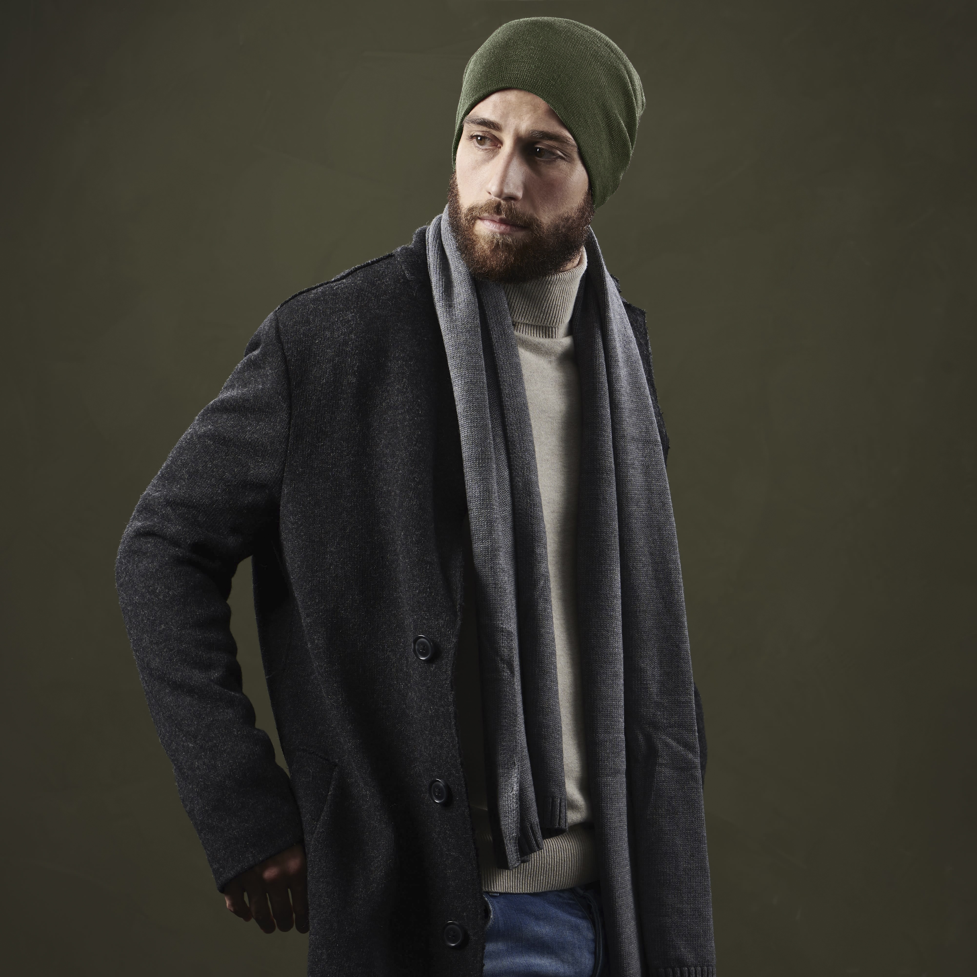 Gorro verde oscuro Kent - 5