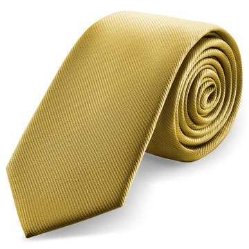 8 cm Sinepju dzeltenas krāsas kaklasaite 8 cm Sinepju dzeltenas krāsas kaklasaite