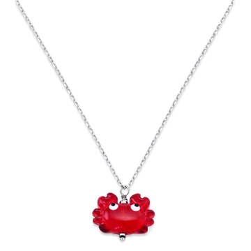 Pearlmania | Collier Sandy Crab avec pendentif en verre Pearlmania | Collier Sandy Crab avec pendentif en verre