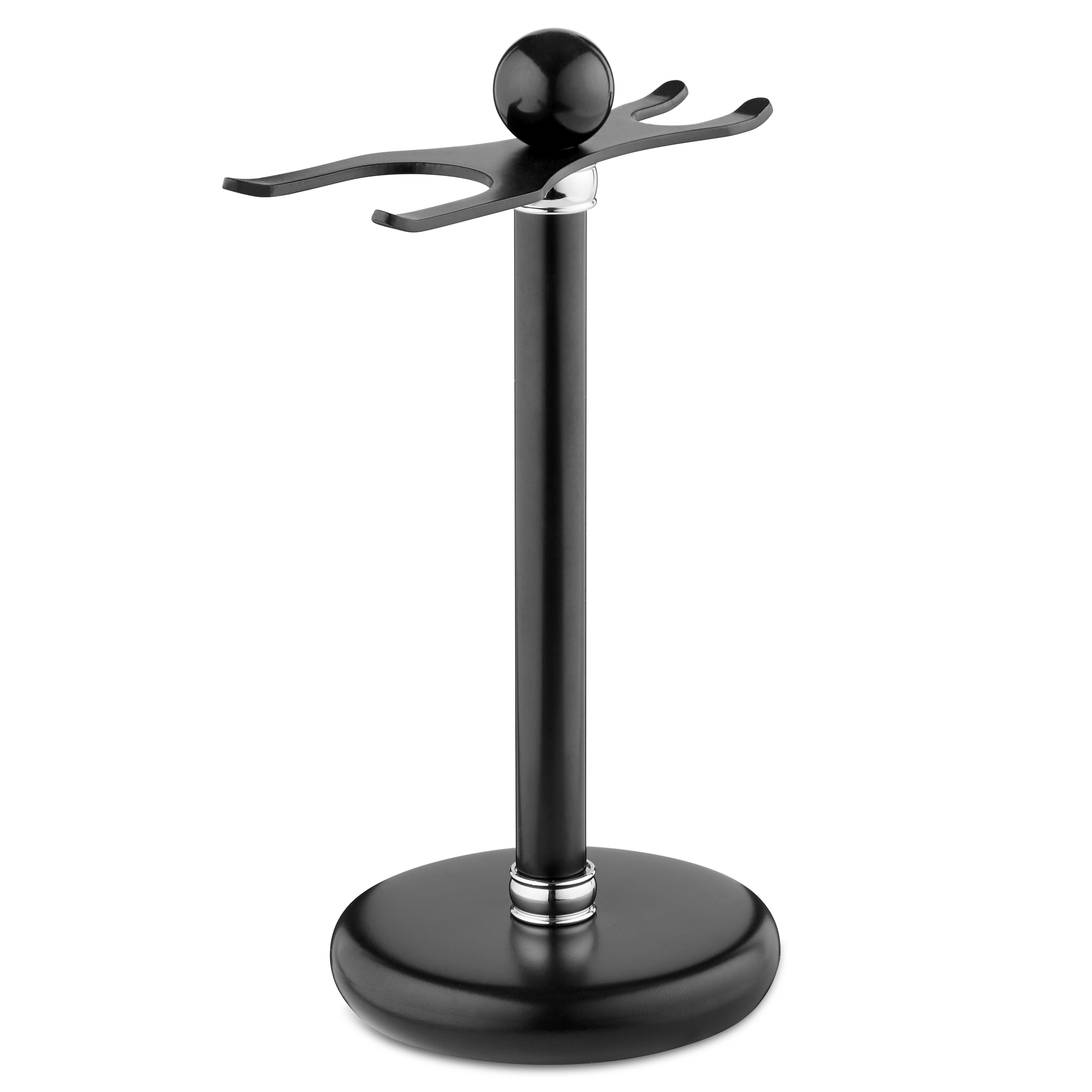 Black & Silver-Tone Shaving Stand  - 1