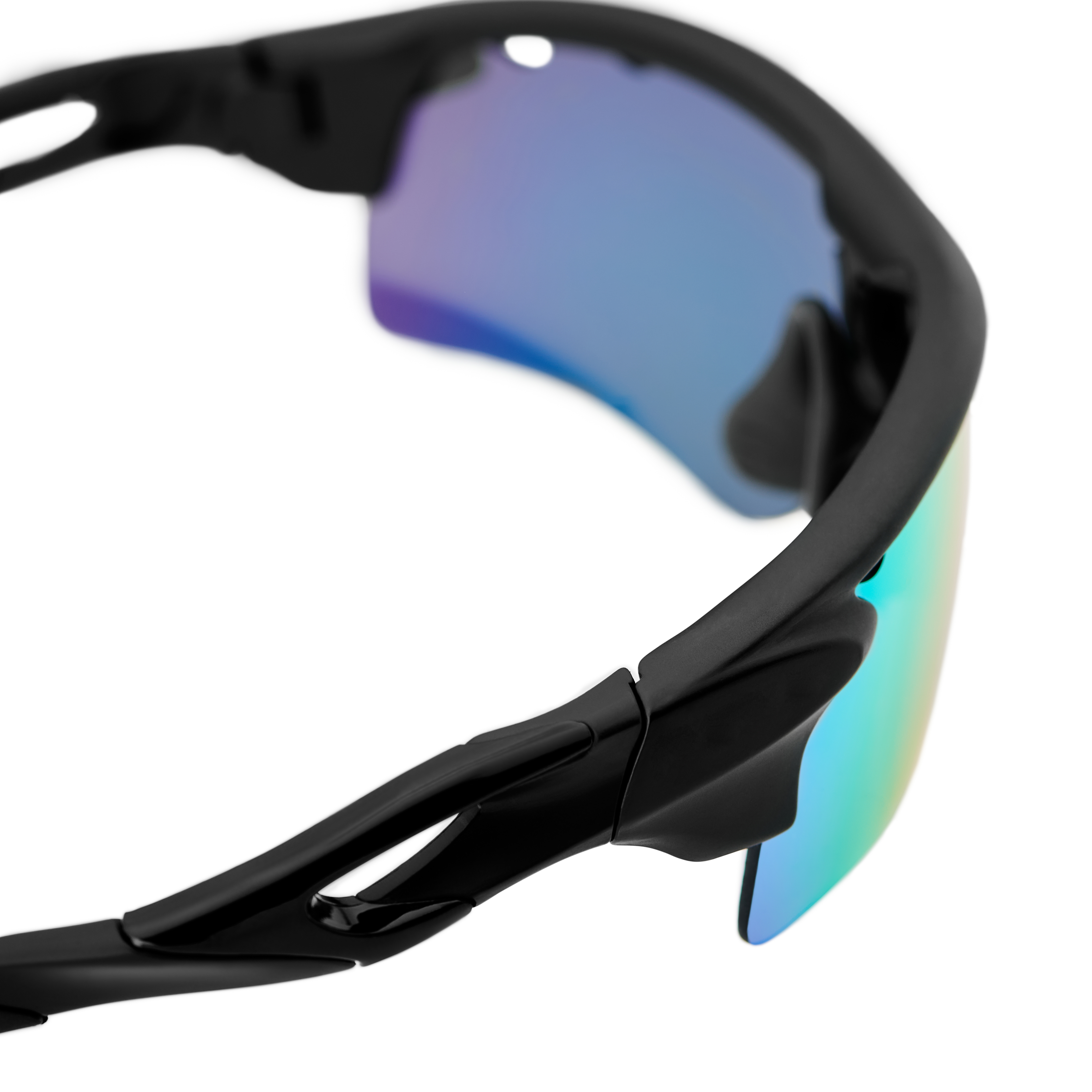 Black Interchangeable Lens Sports Sunglasses - 7