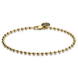 Essentials | 3 mm Gold-Tone Ball Chain Bracelet