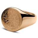 Ring mit Kompass-Signet aus chirurgischem Stahl in Roségoldton Ring mit Kompass-Signet aus chirurgischem Stahl in Roségoldton