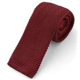 Mahonginruskea kudottu solmio