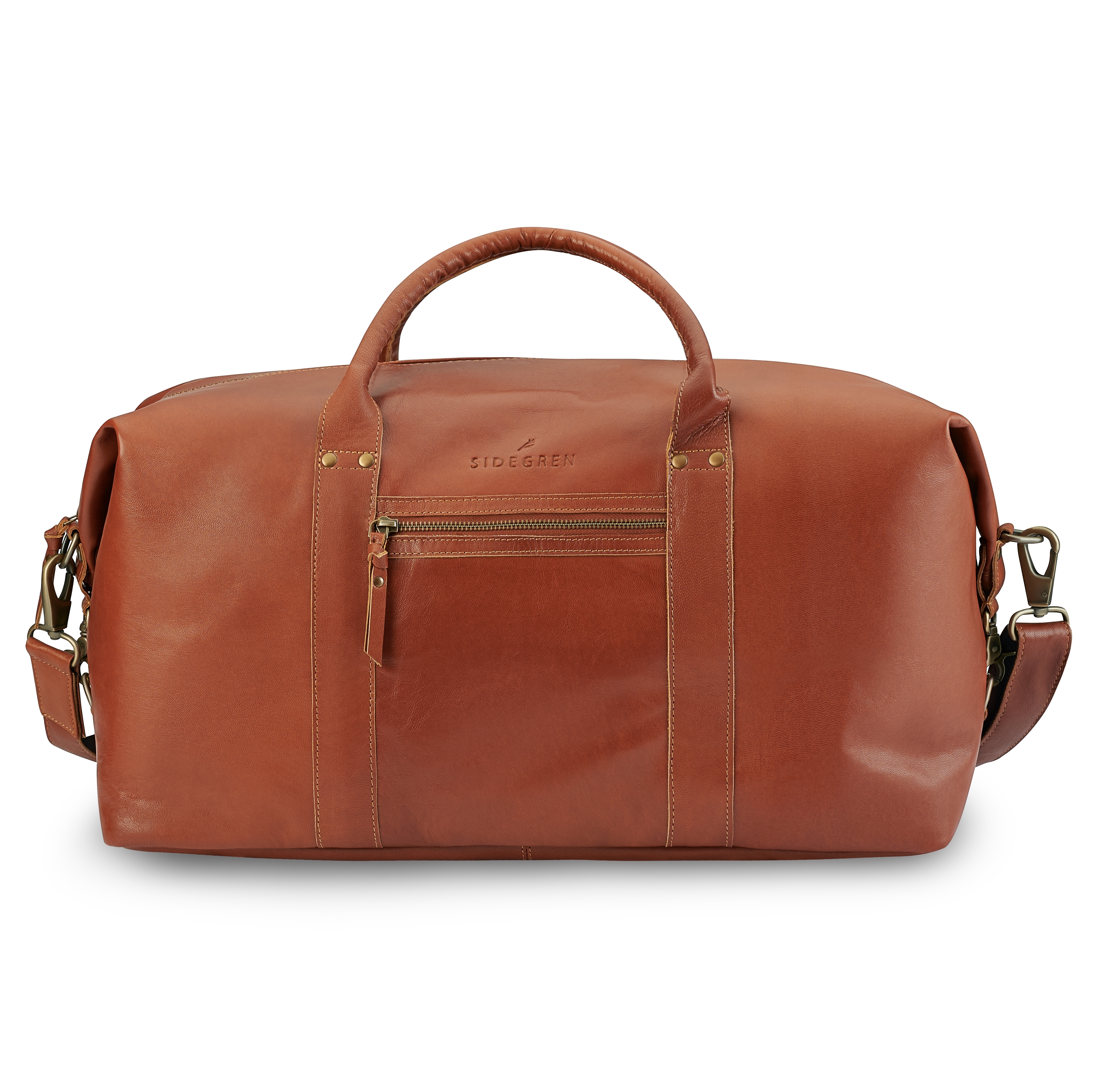 Fidei | Mocha Full Grain Goat Leather Travel Bag - 4