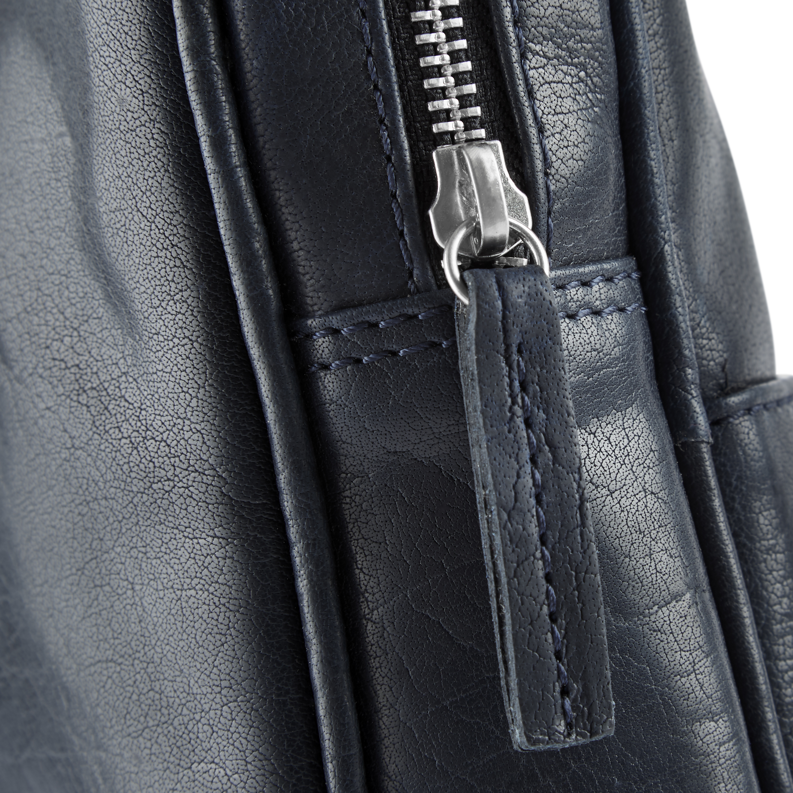 Bolso para portátil de 15" fino de cuero azul marino Montreal - 10