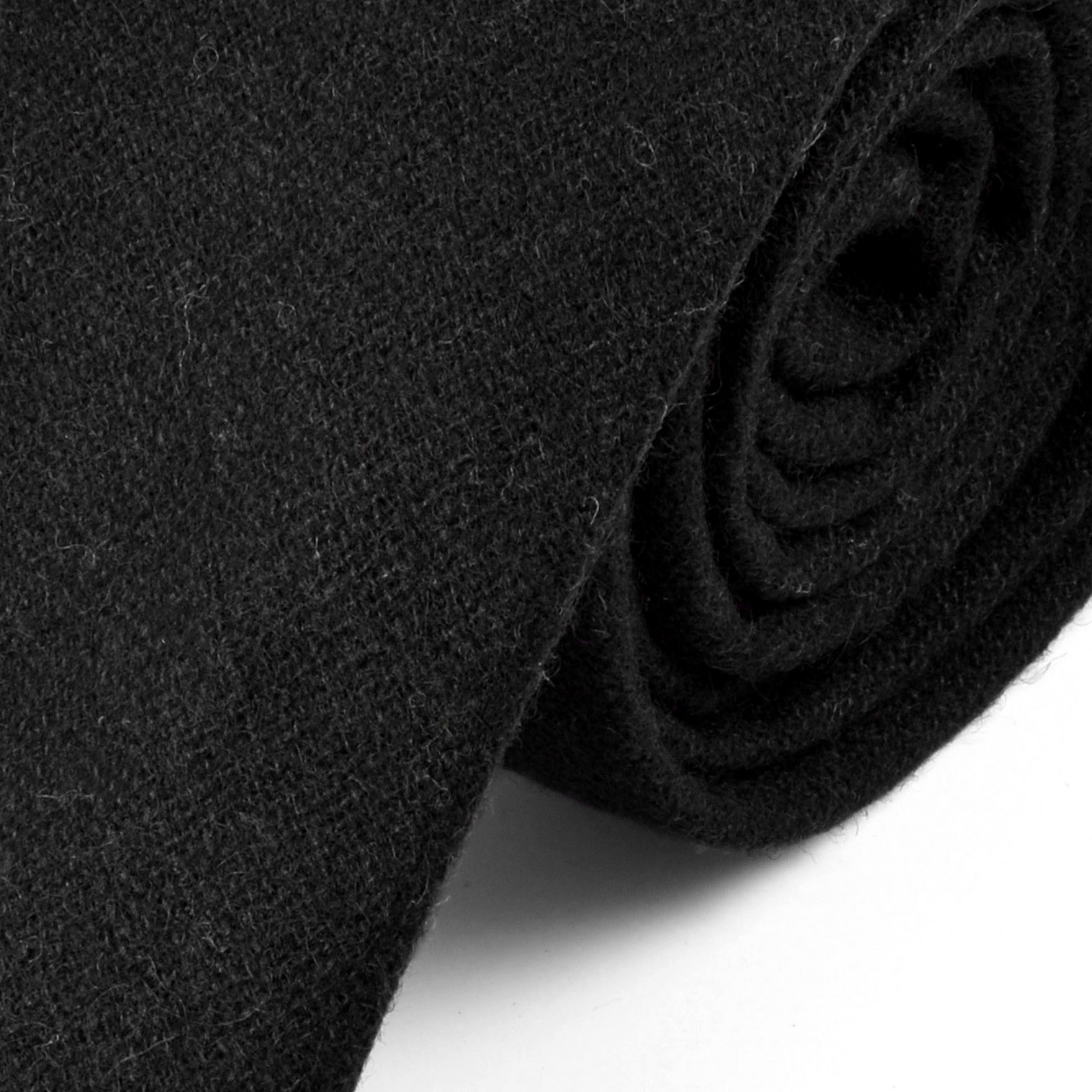 Svart Handgjord Grov Ullslips - 2