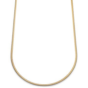 Essentials | 3 mm Gold-Ton Fischgräten-Halskette