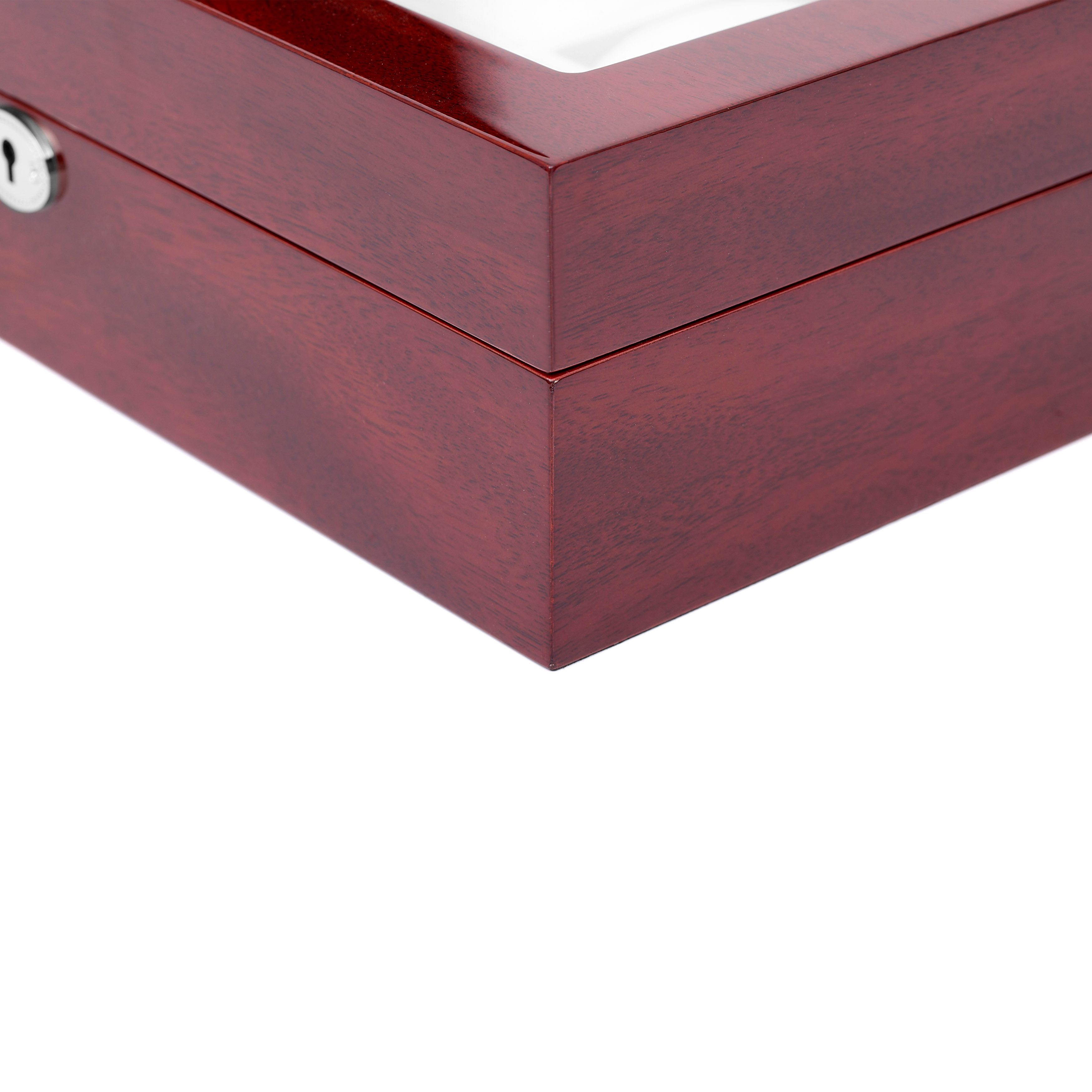 Körsbärsträ & Gräddfärgad Insida Klocklåda - 10 klockor - 5