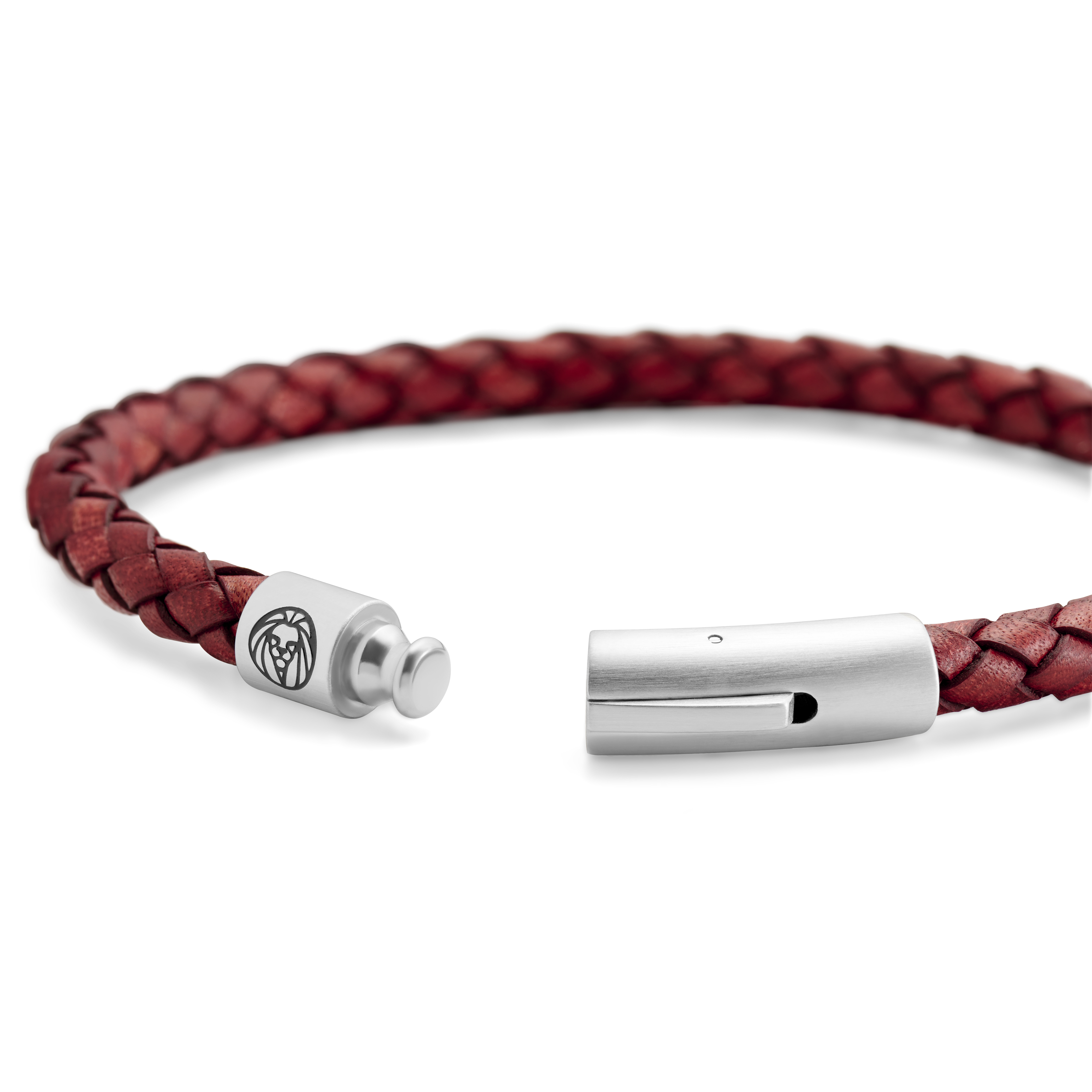 Rotes Bolo-Lederarmband - 7