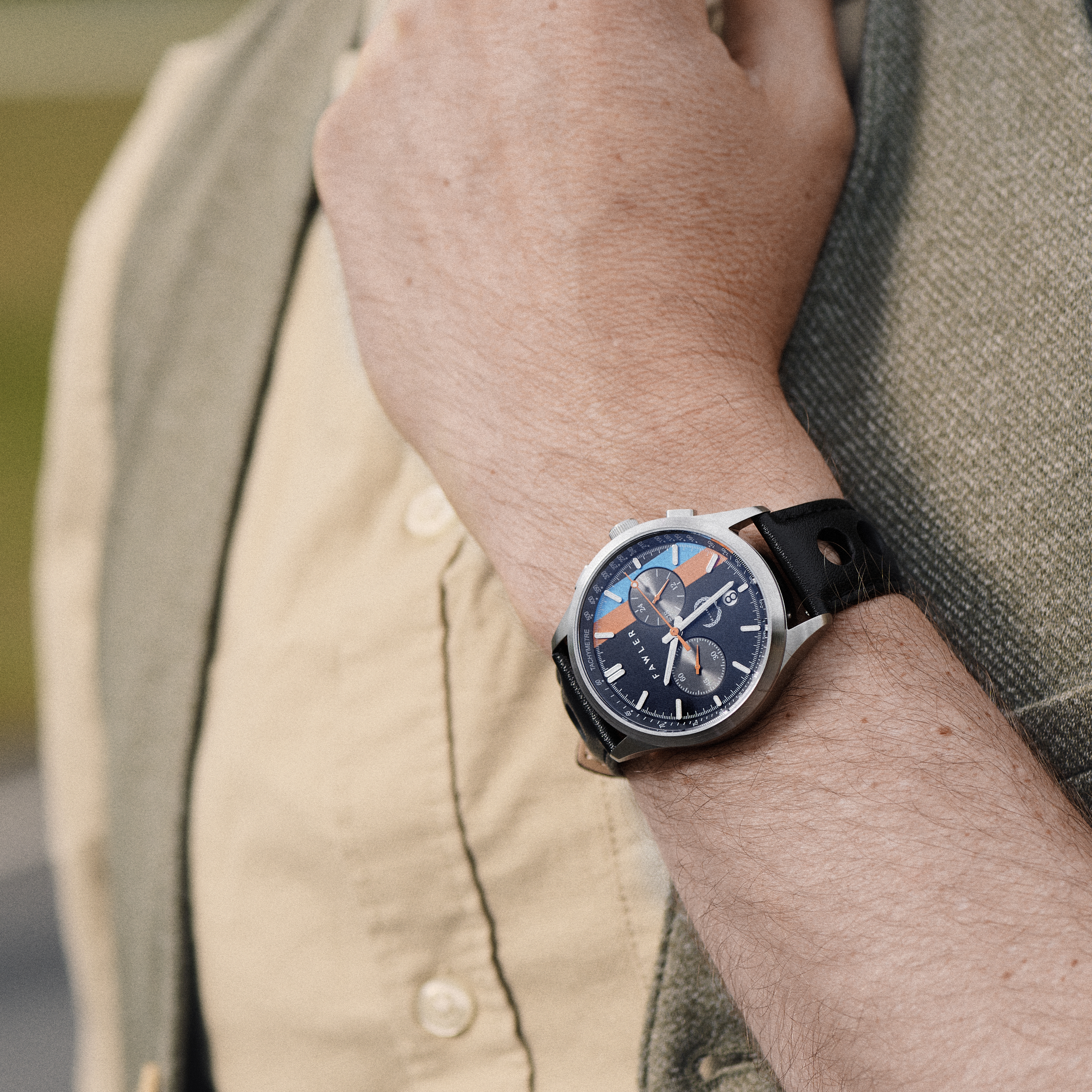 Monterey | Orange och Blå Racingklocka - 5