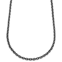 Essentials | 6 mm Gunmetal Black Cable Chain Necklace