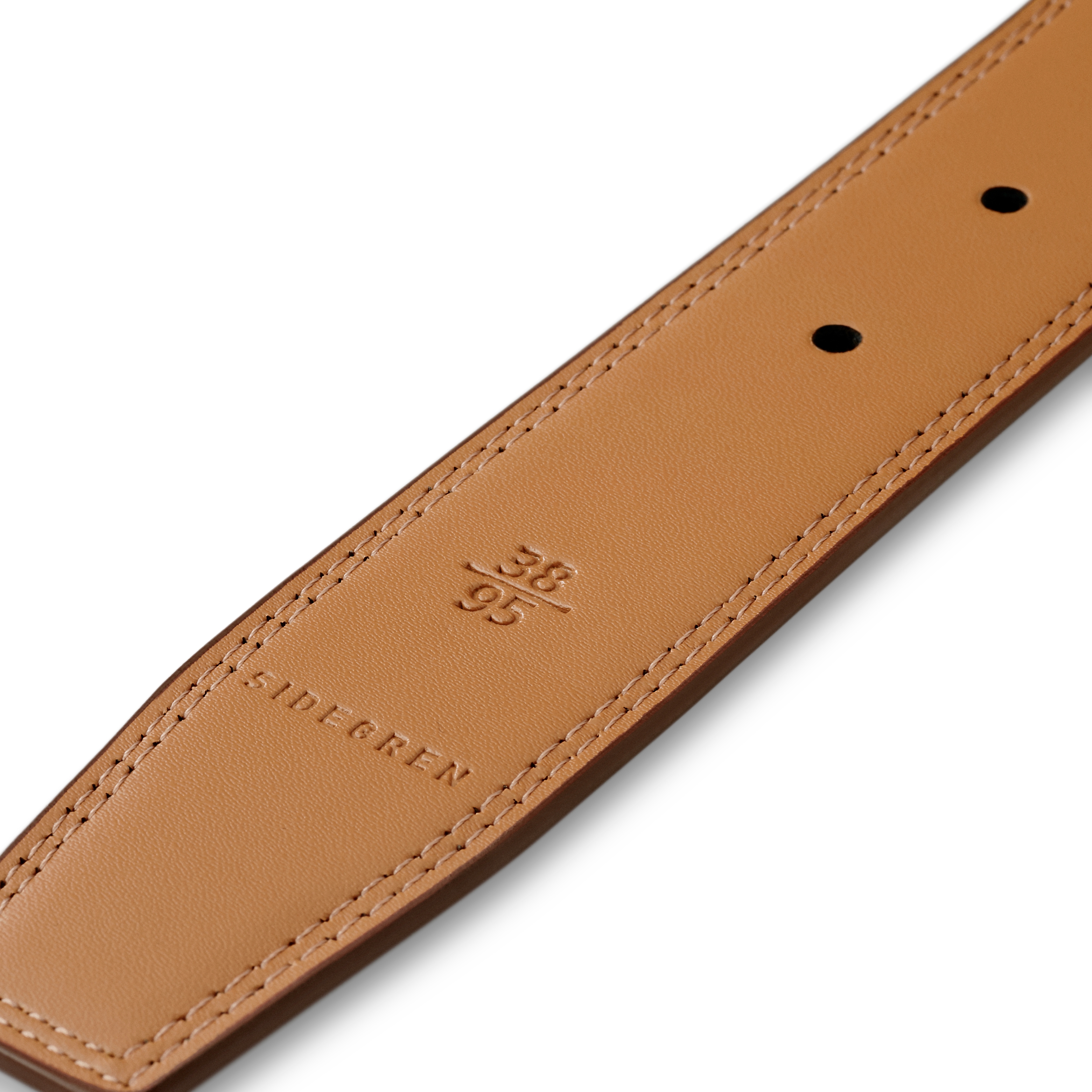 Light Brown Glossy Faux Leather Belt - 6