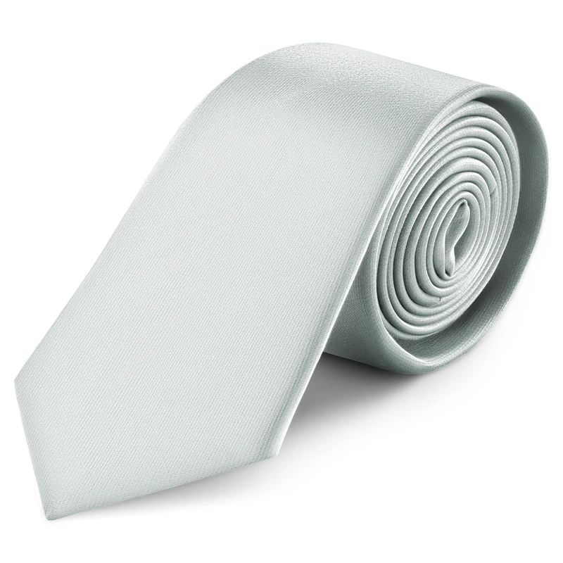 8 cm Silverfärgad Satinslips 8 cm Silverfärgad Satinslips