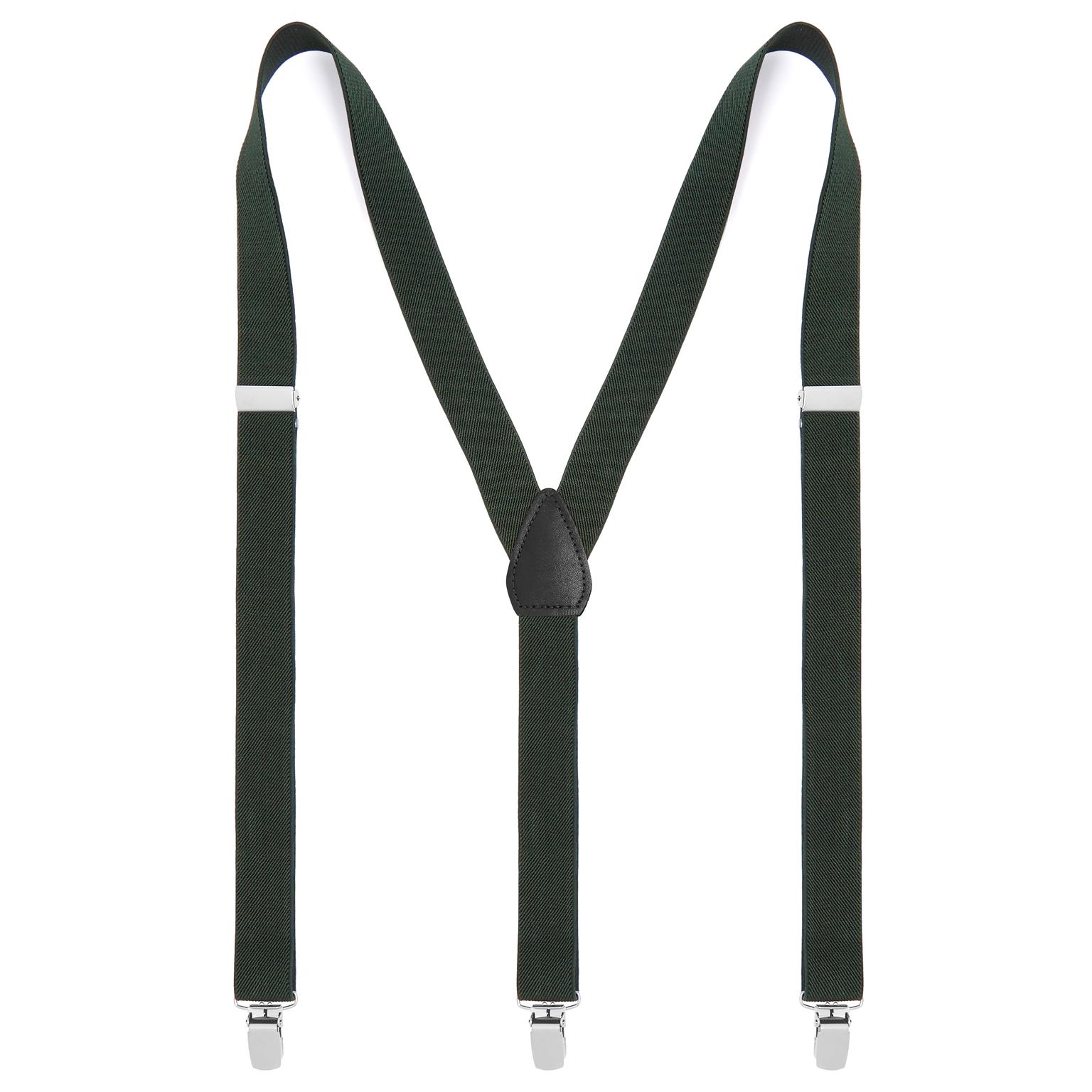 Slim Forest Green Clip-on Suspenders Slim Forest Green Clip-on Suspenders