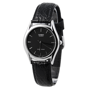Sort Læder Casio Ur - 1