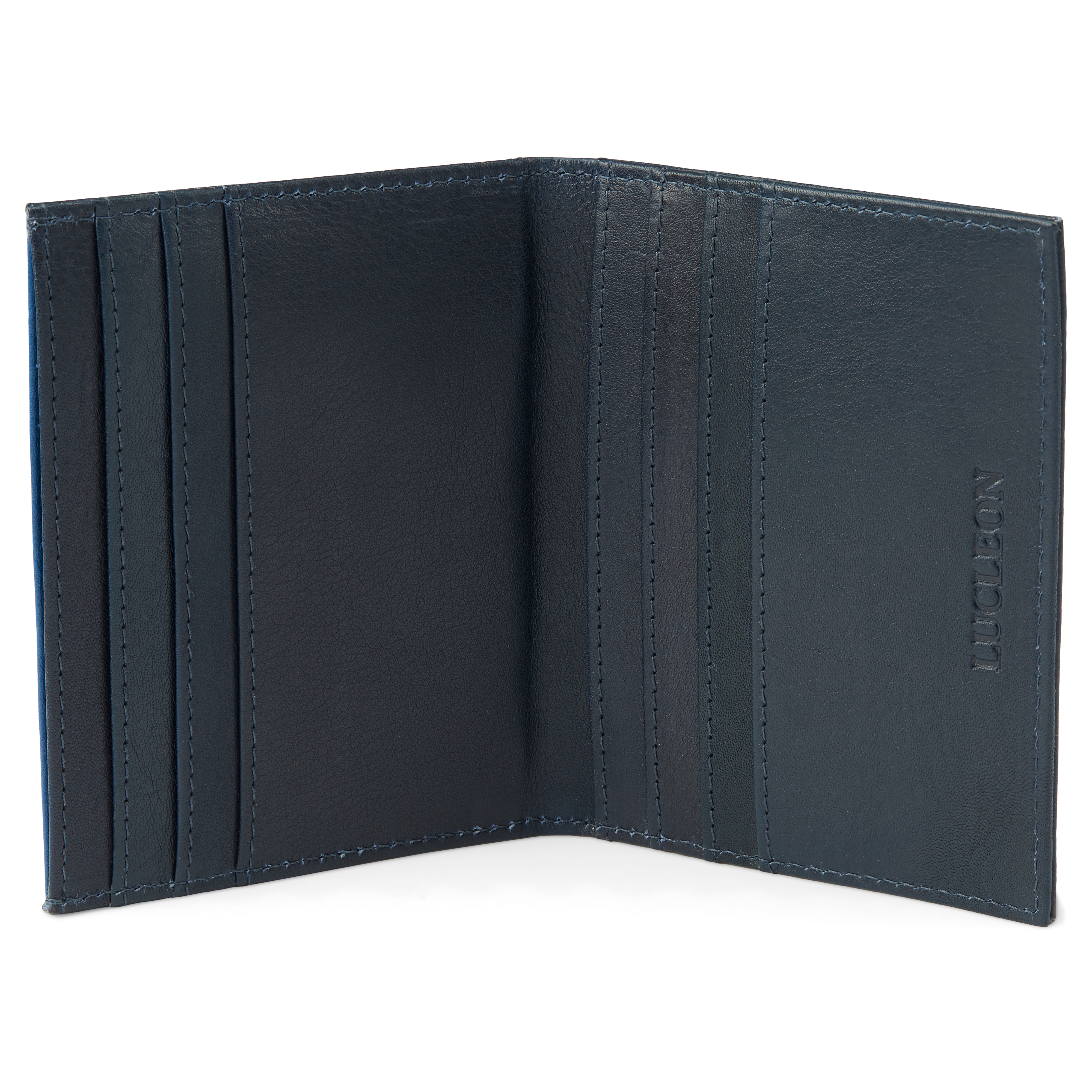Loren Black & Blue Leather RFID-Blocking Card Holder - 4