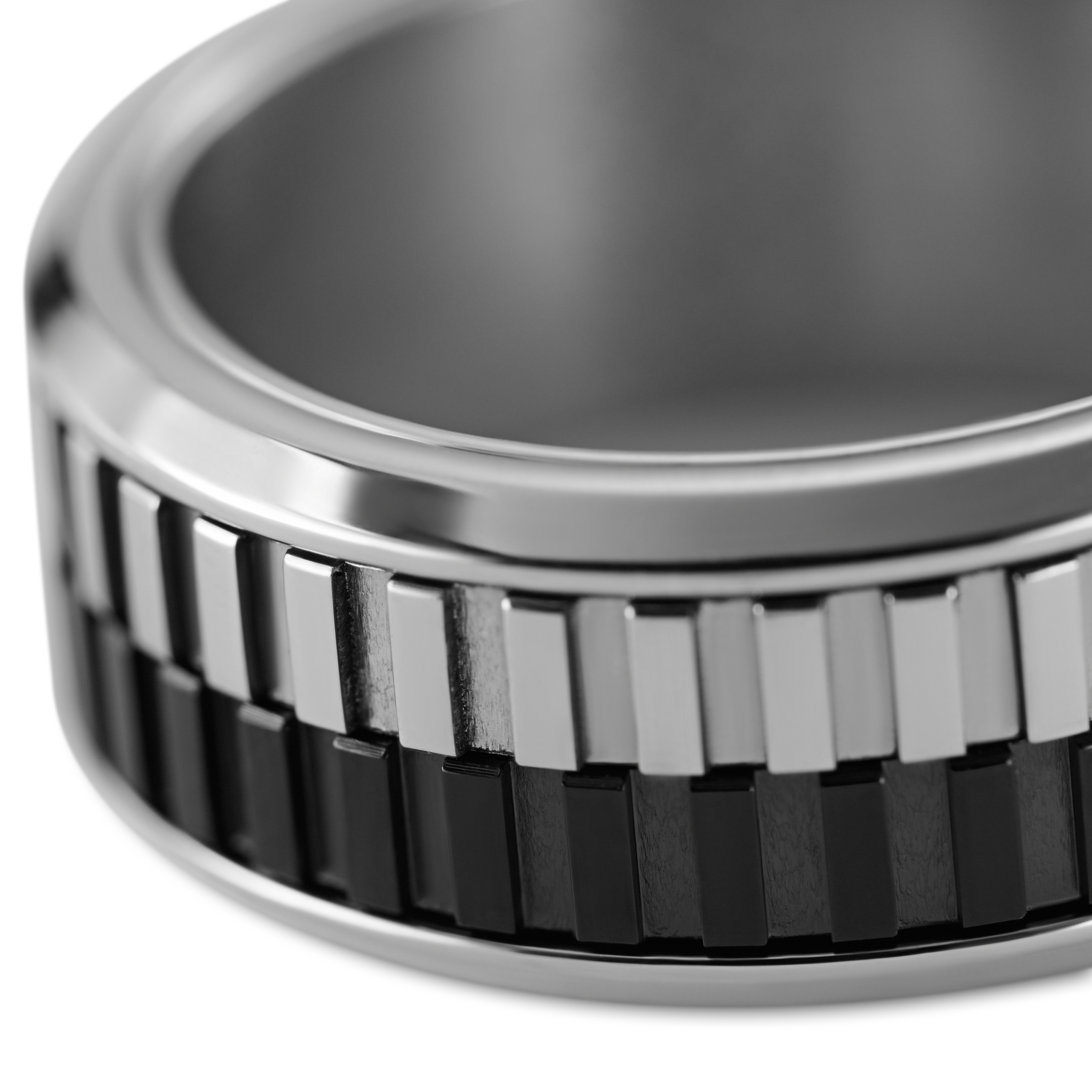 Tigris | 9 mm Zilverkleurige en Zwarte Bewegende Ring - 3