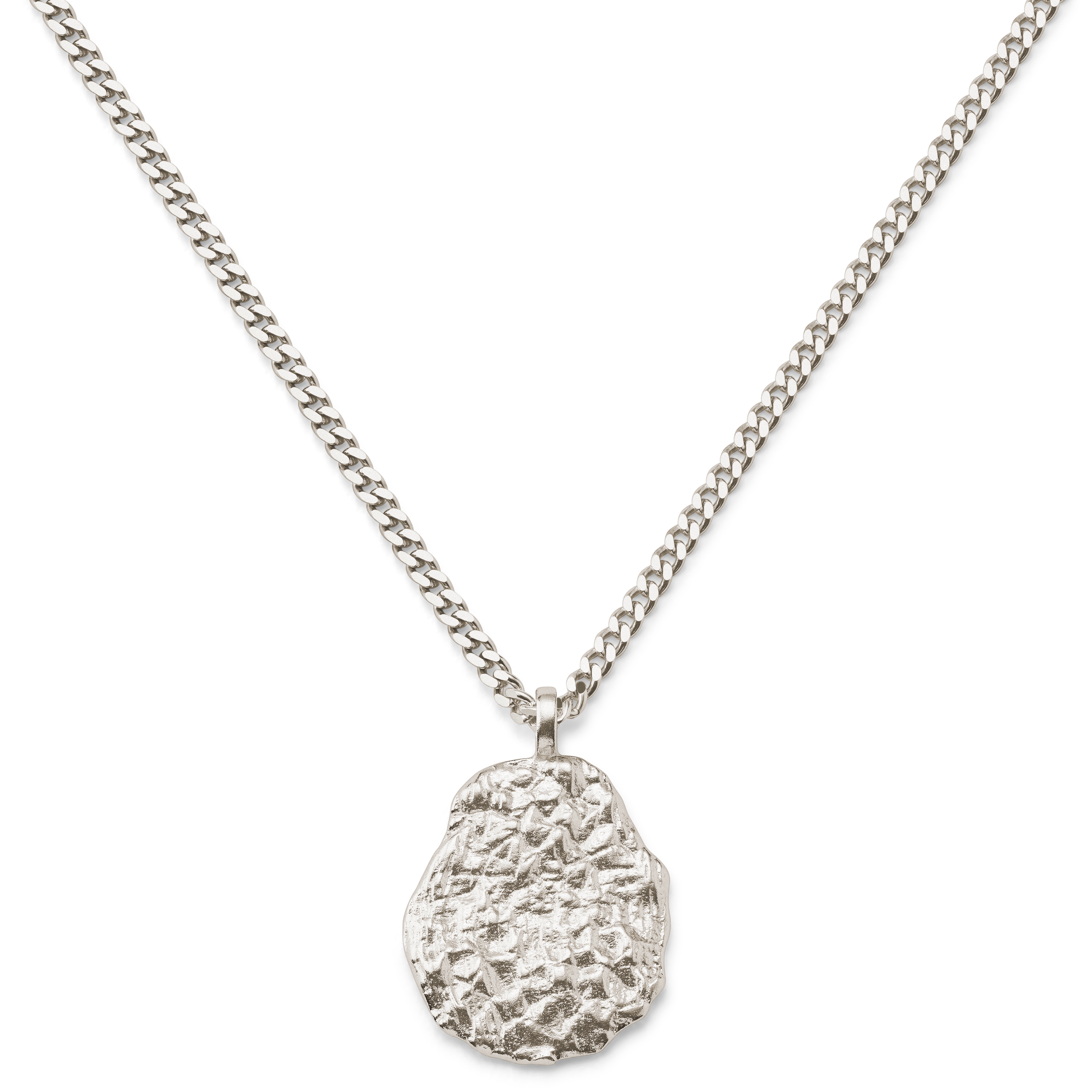 Rustic | Uncoated Raw 925 Sterling Silver Cone Necklace