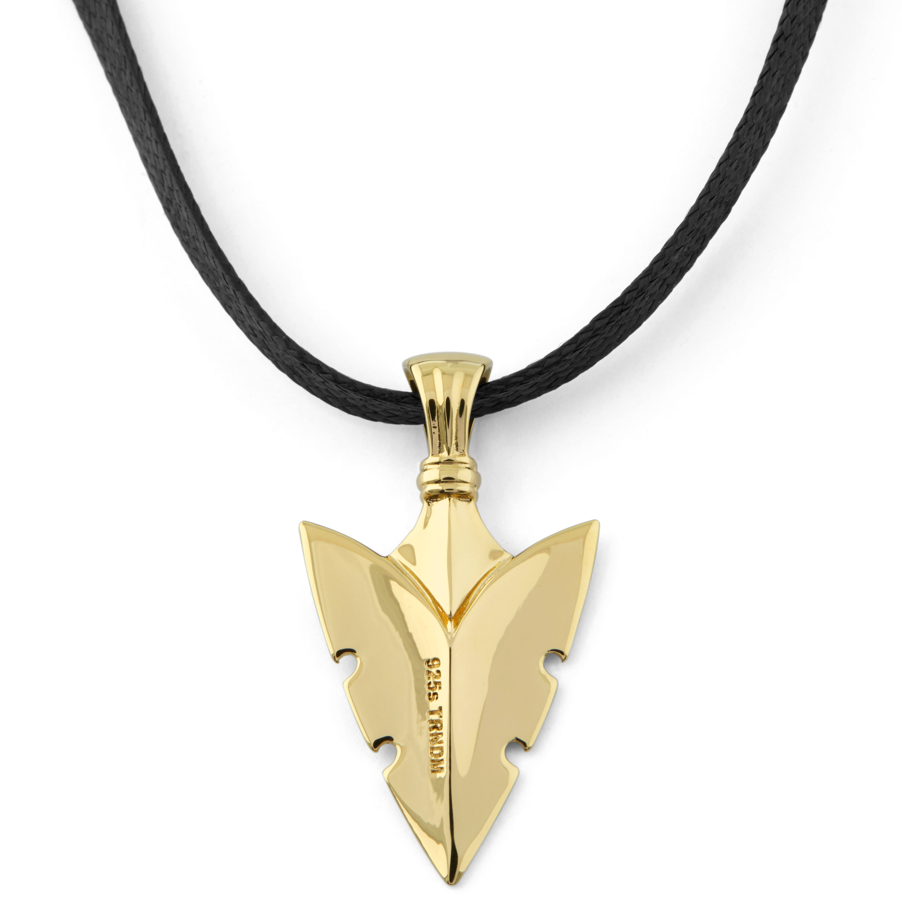 Goudvergulde 925 Zilveren Ketting met Tribal Speerpunt - 3